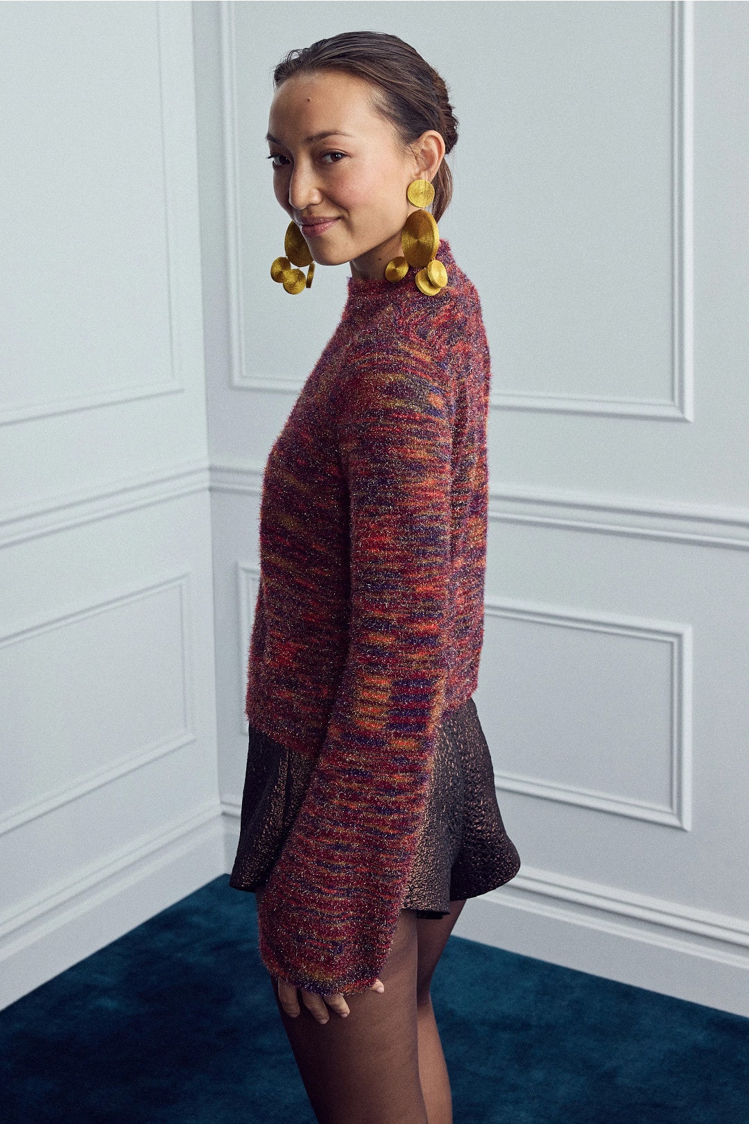 Space Dye Sparkly Peep Sweater by SIMONMILLER 1