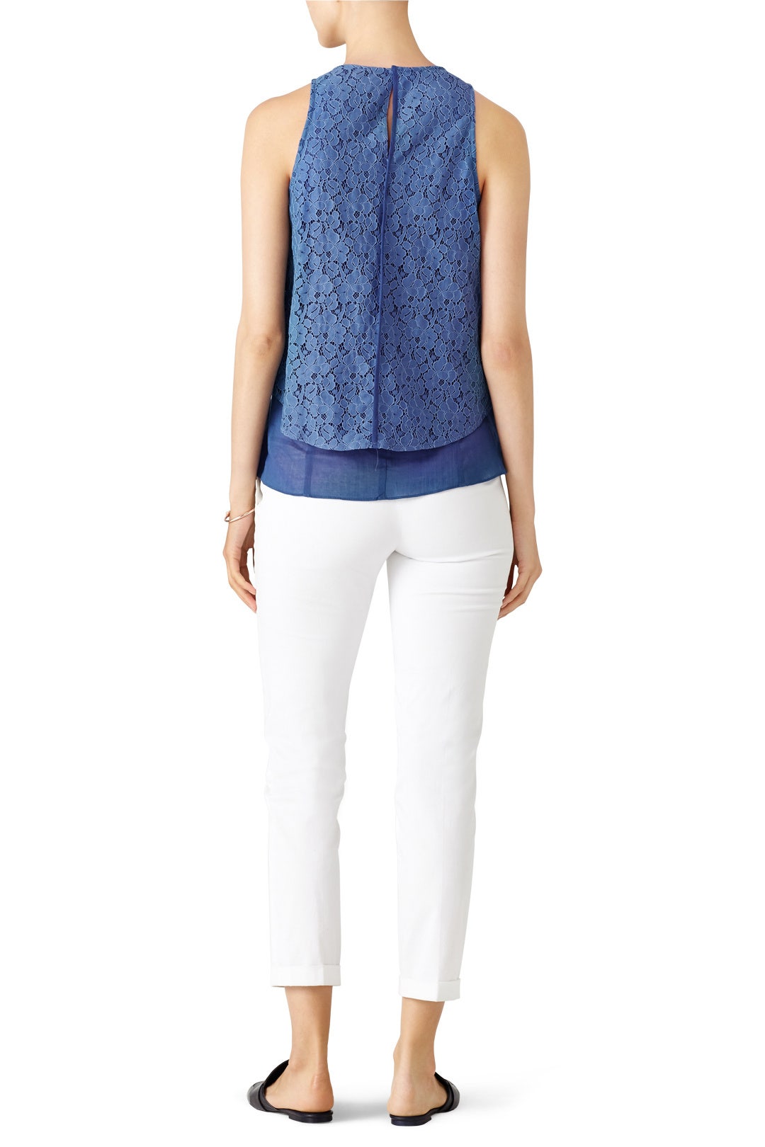 Denim Empire Flounce Top by Derek Lam 10 Crosby 1