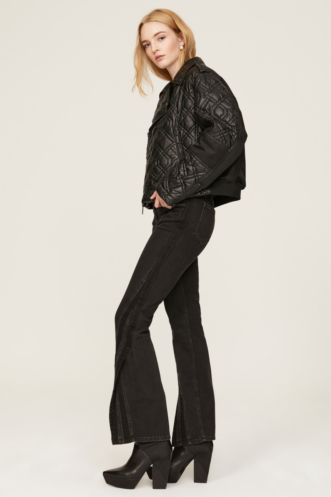 Front Slit Flare Jeans by Koché 1