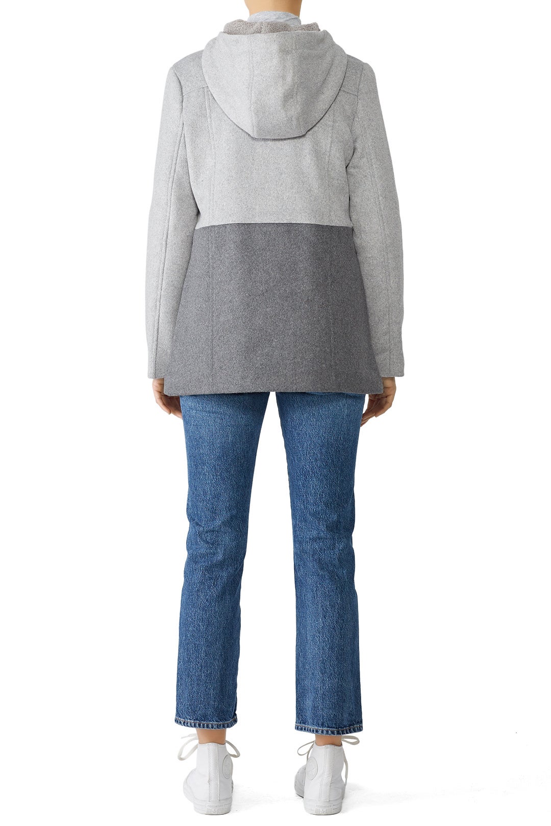 Grey Colorblock Coat by Slate & Willow 2