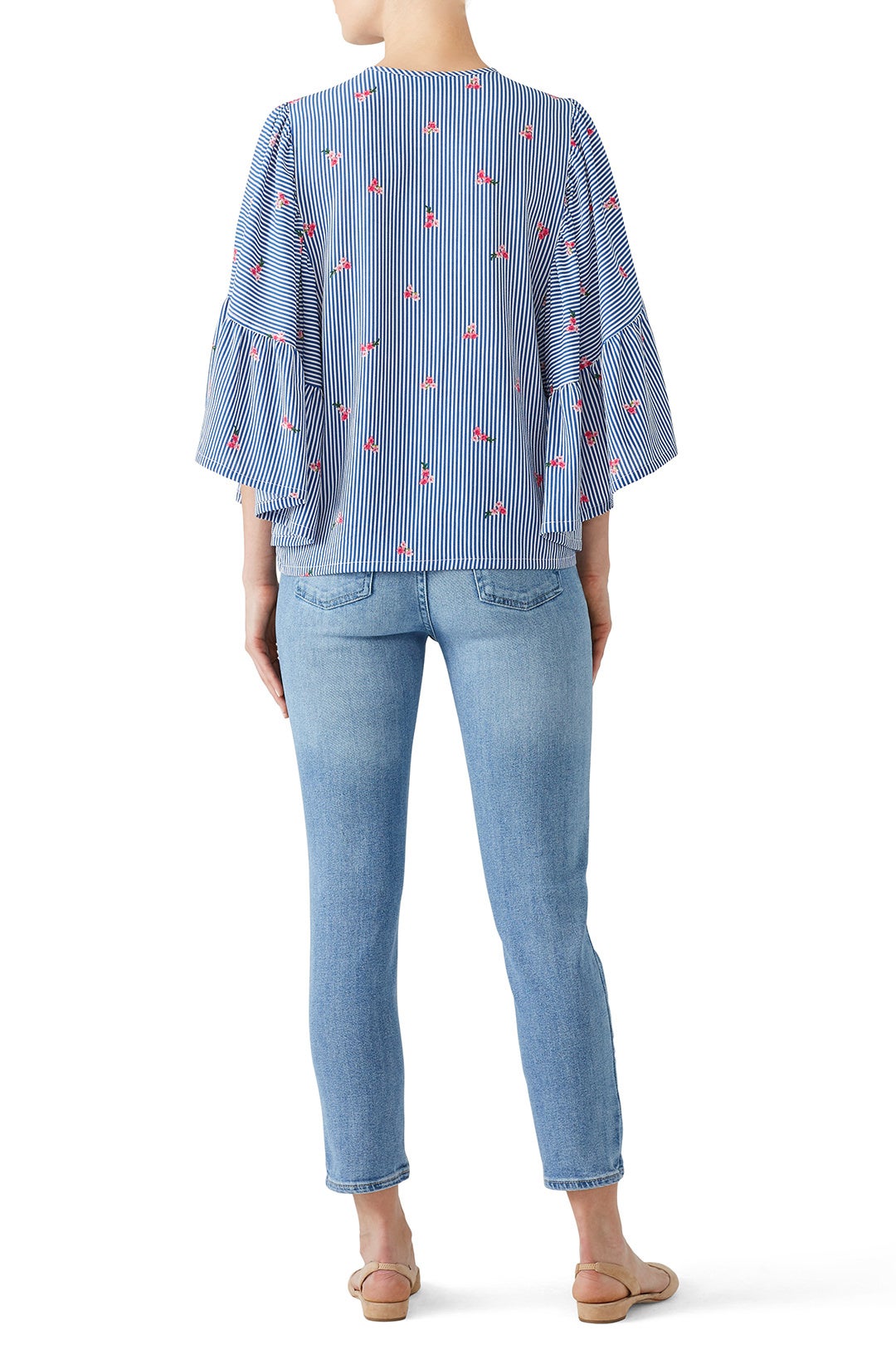 Kelsey Flutter Sleeve Top by B Collection by Bobeau 2