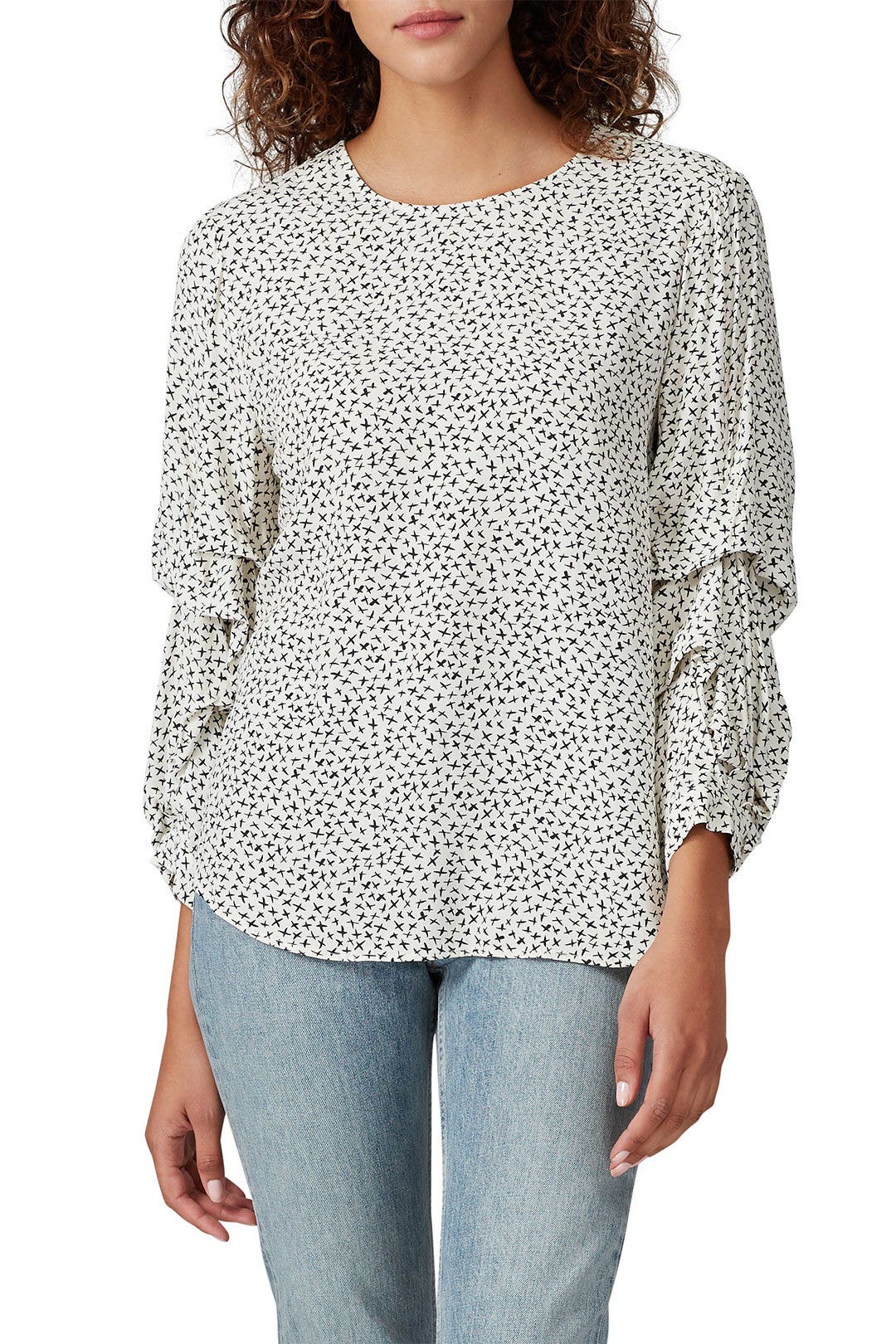 Ruched Sleeve Top by Fifteen Twenty 1