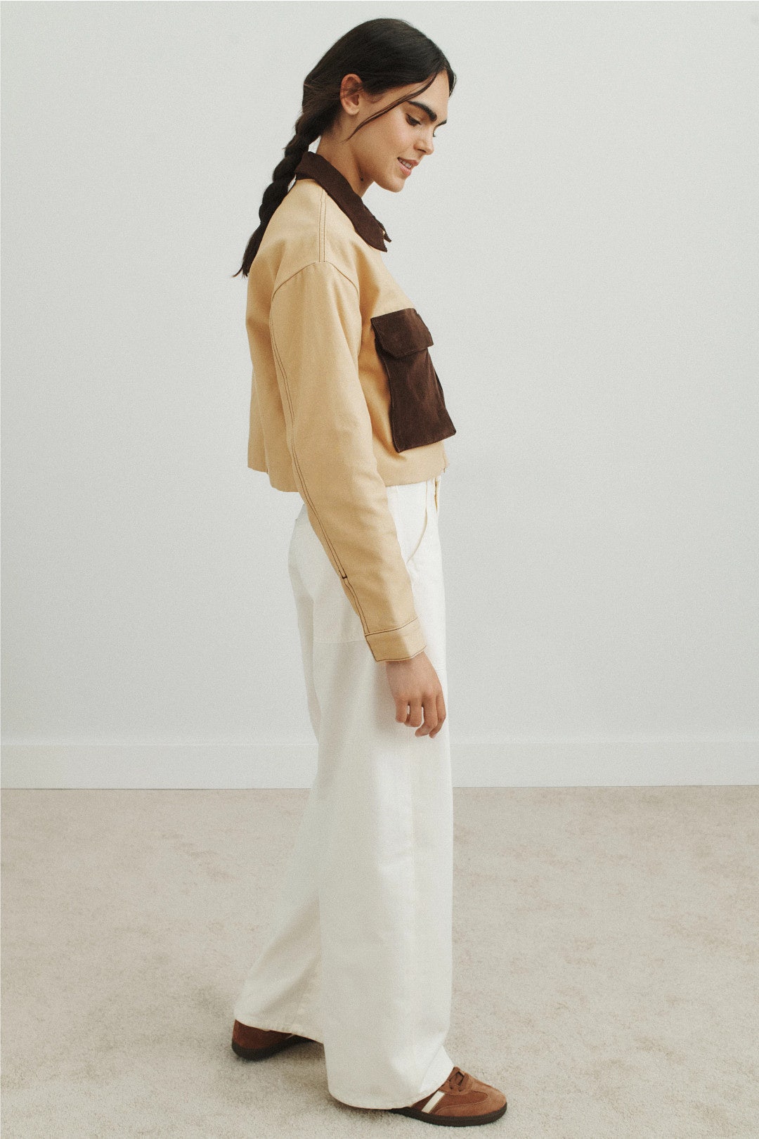 Brown Cropped Chore Jacket by Hudson 1