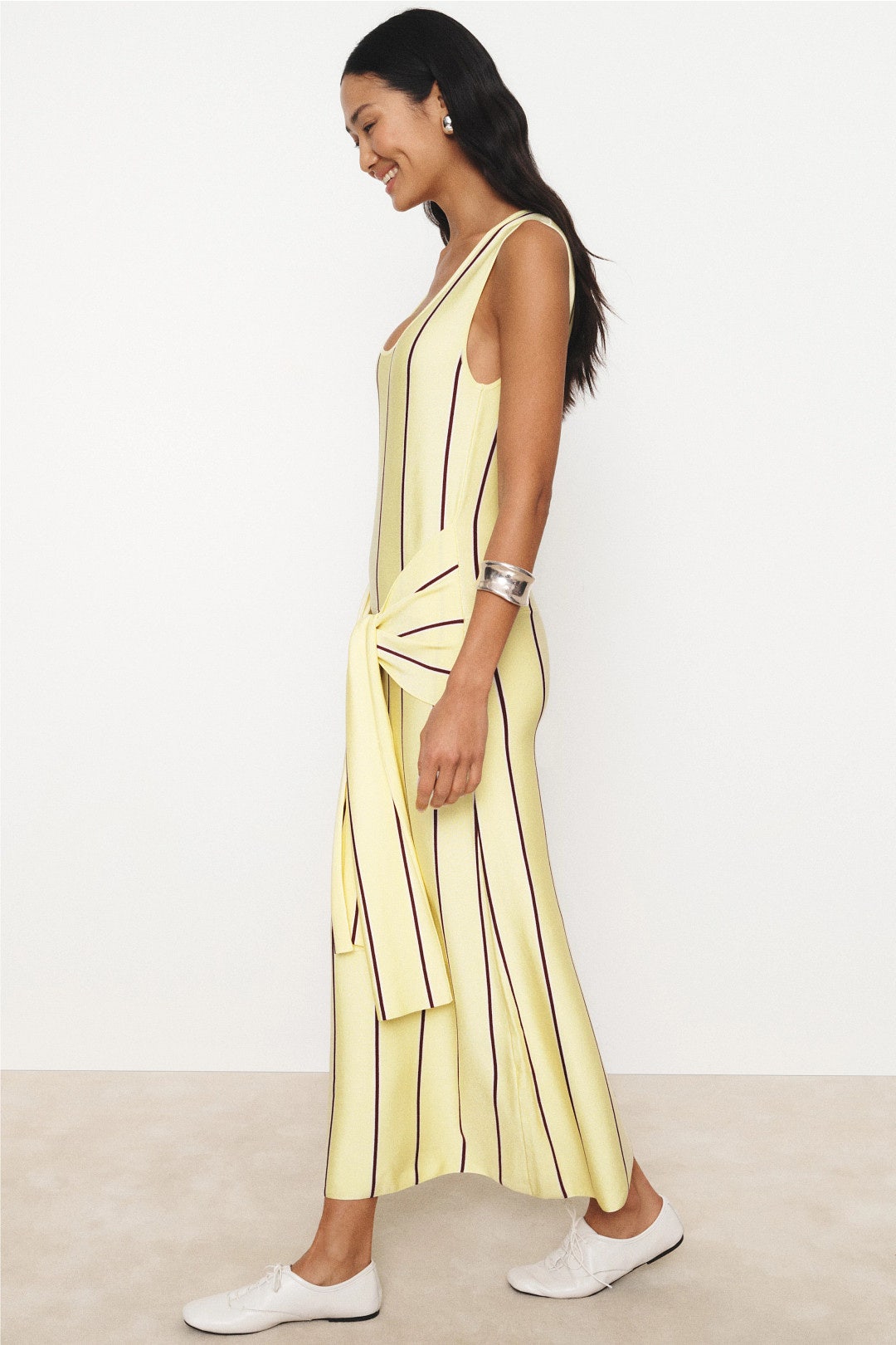 Striped Midi Tank Dress with Waist Tie by 3.1 Phillip Lim 2