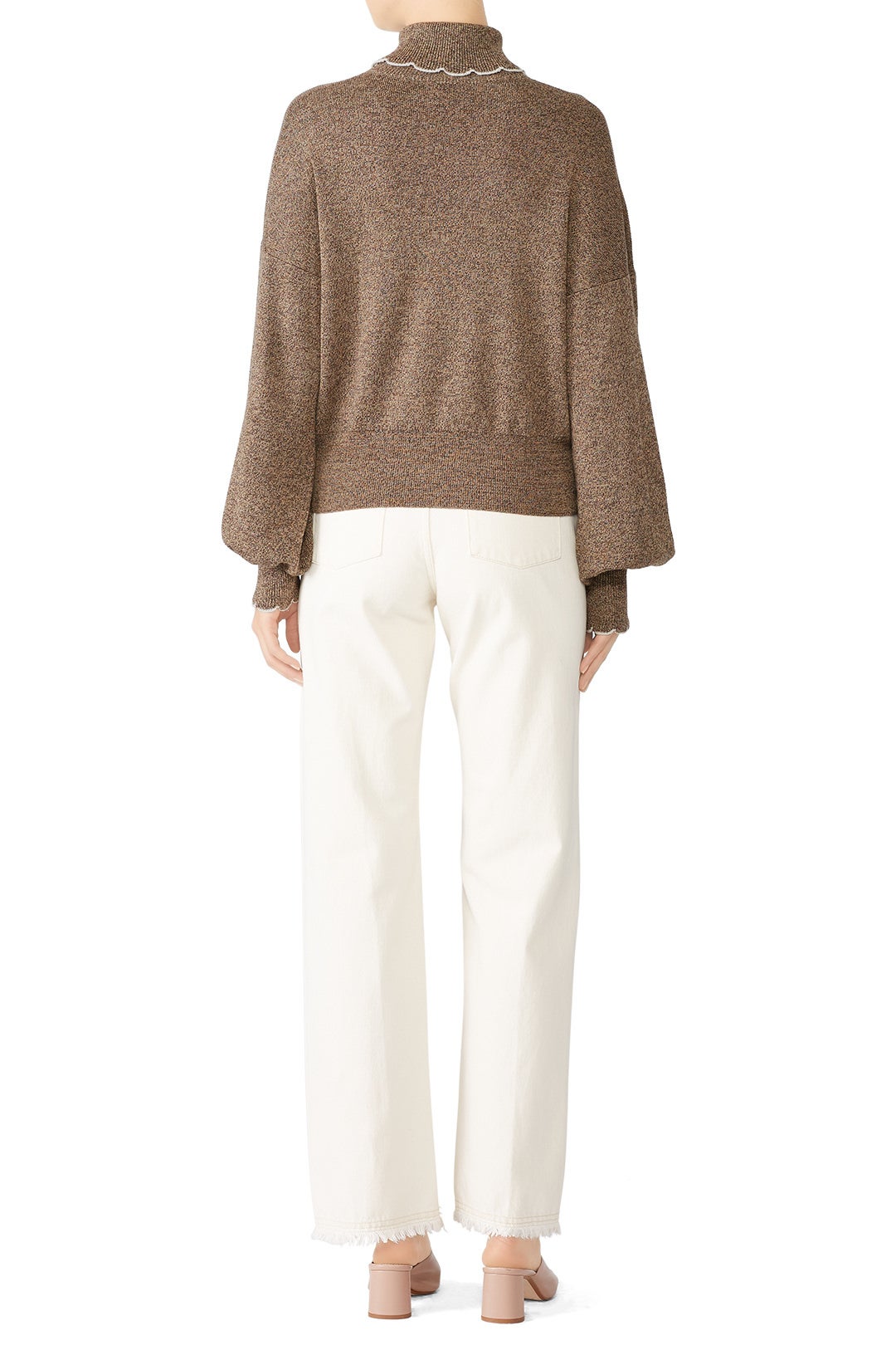 Chestnut Turtleneck Sweater by See by Chloé 1