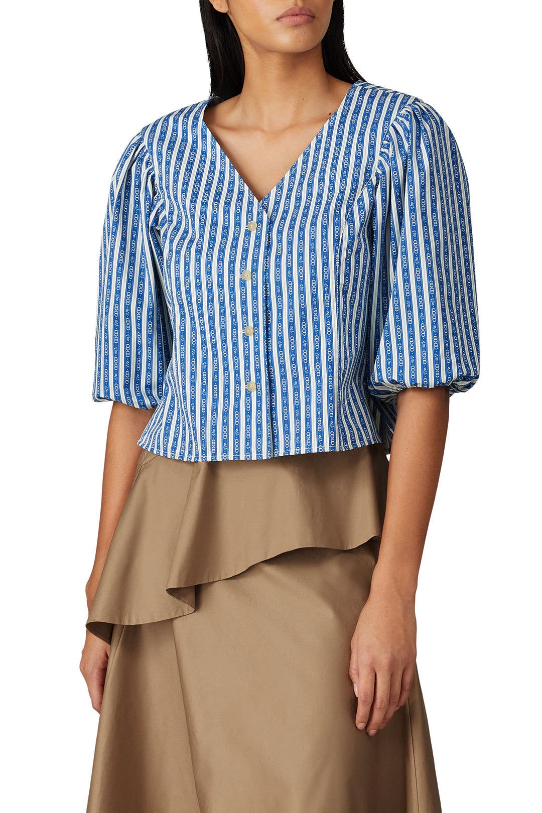 Gemini Link Puff Sleeve Top by Tory Burch | Rent the Runway