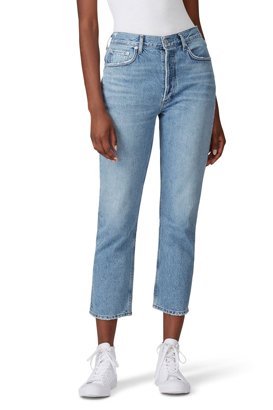 Cropped Rigid High Rise Riley Jeans by AGOLDE 2