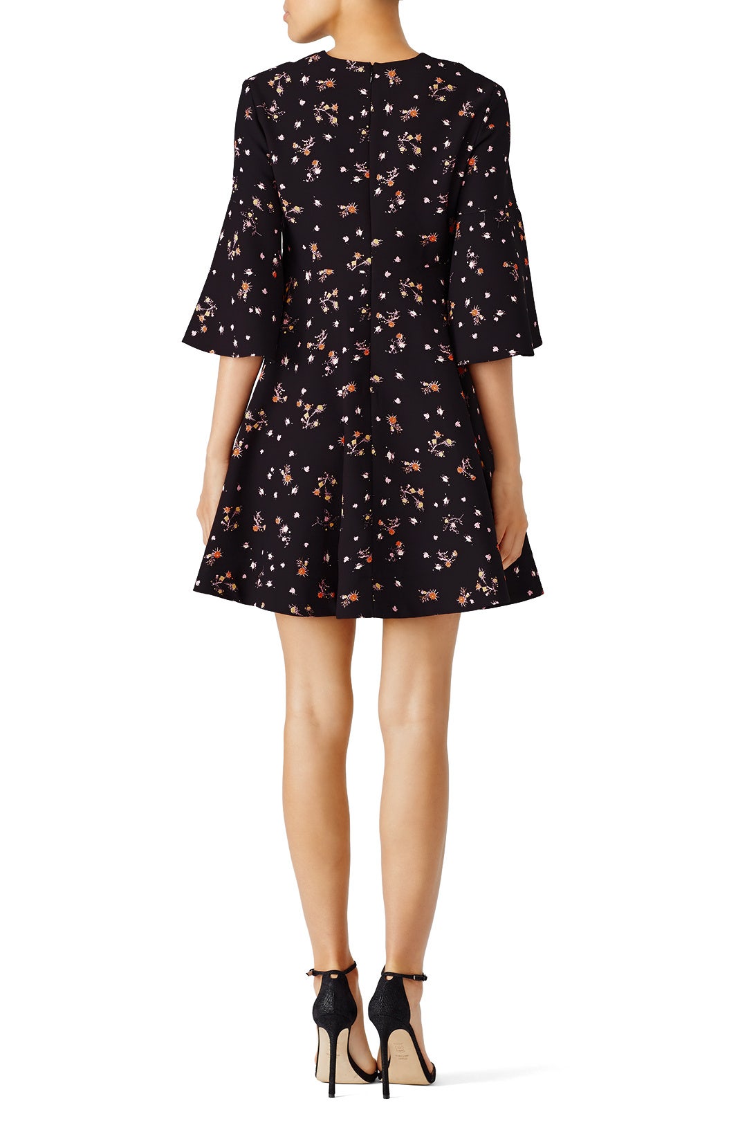Navy Dotted Floral Dress by Carven 2