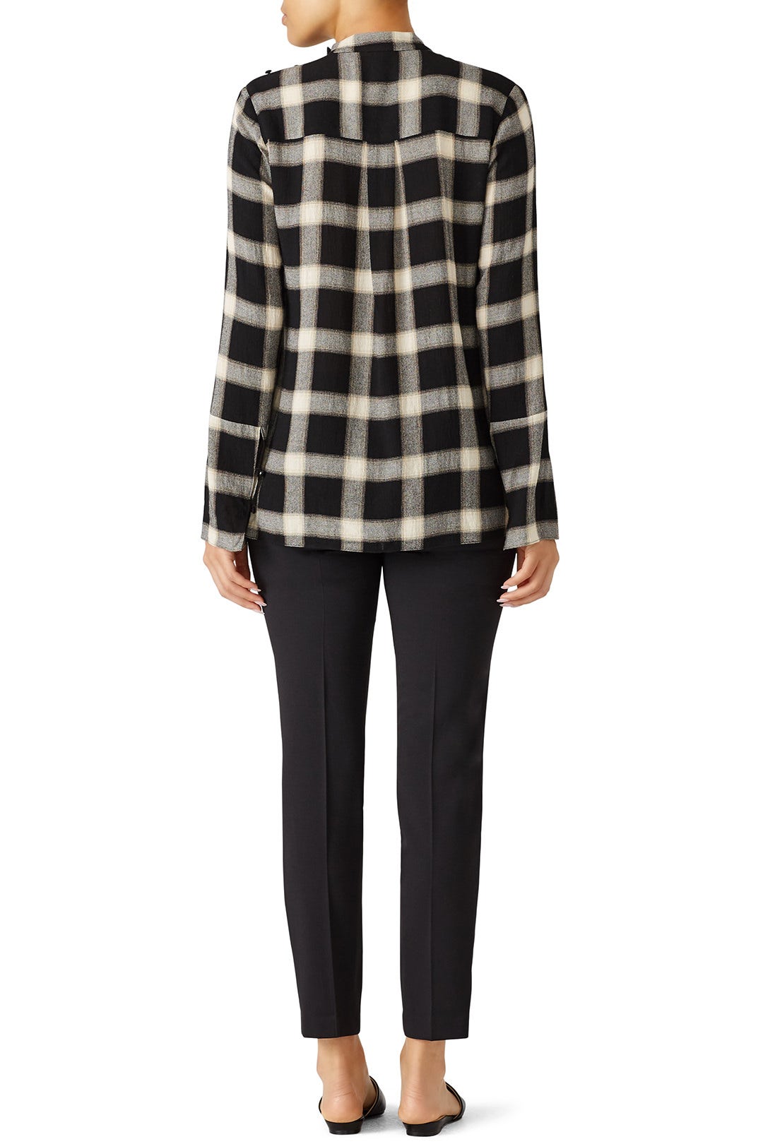 Plaid Cascade Blouse by Derek Lam 10 Crosby 2