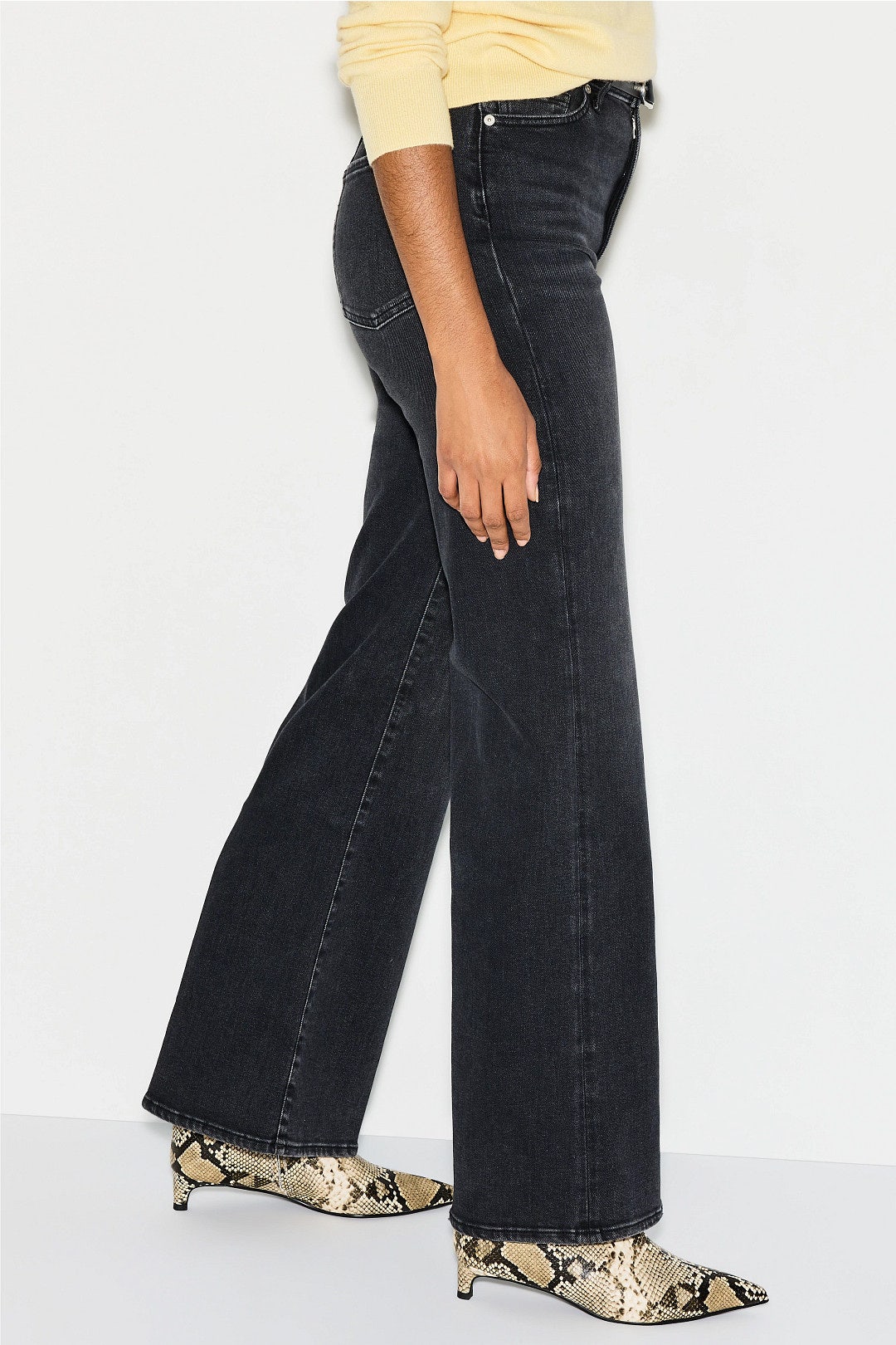 Ultra High Rise Black Wide Leg Jeans