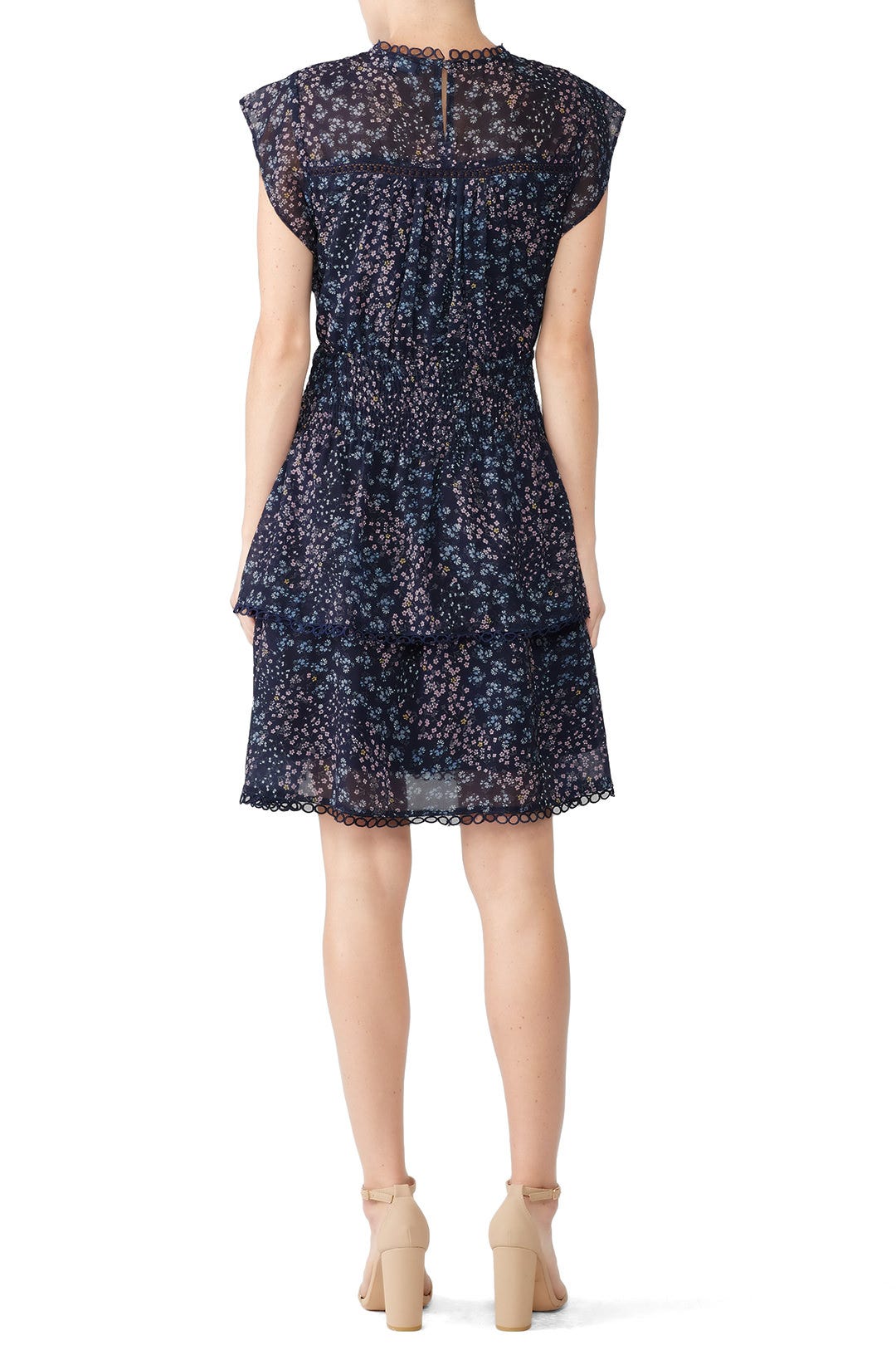 Navy Floral Tiered Dress by Slate & Willow 2