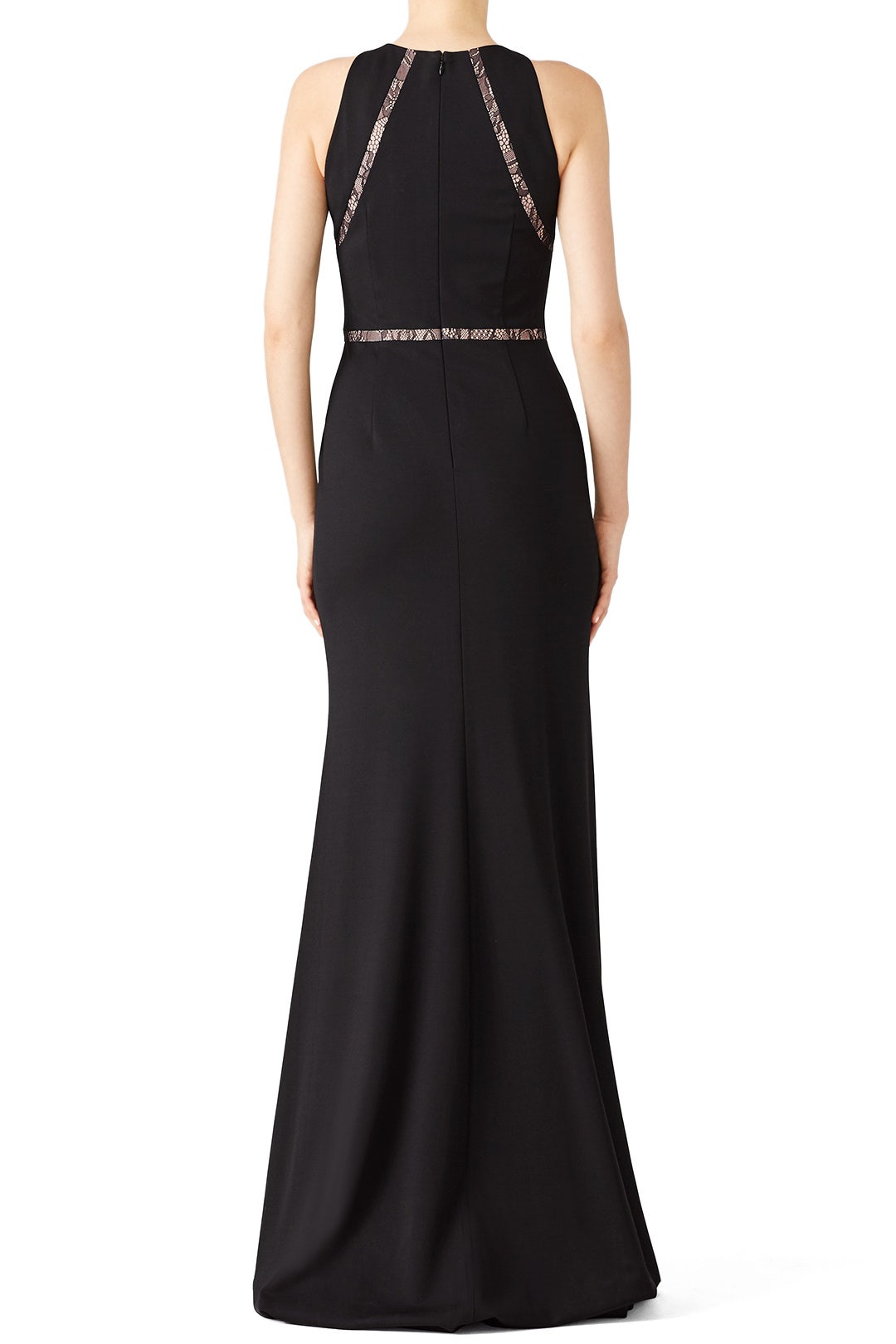 Black Insert Lace Gown by Adrianna Papell 1