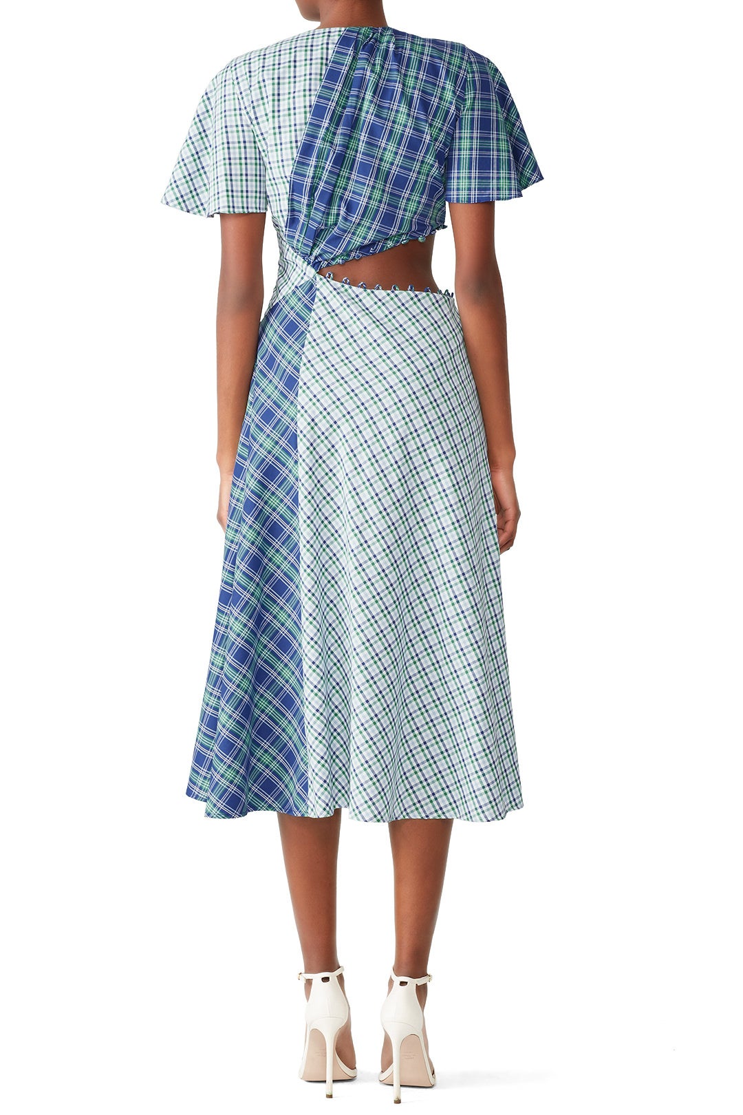 Plaid Asymmetric Cutout Dress by Prabal Gurung 1