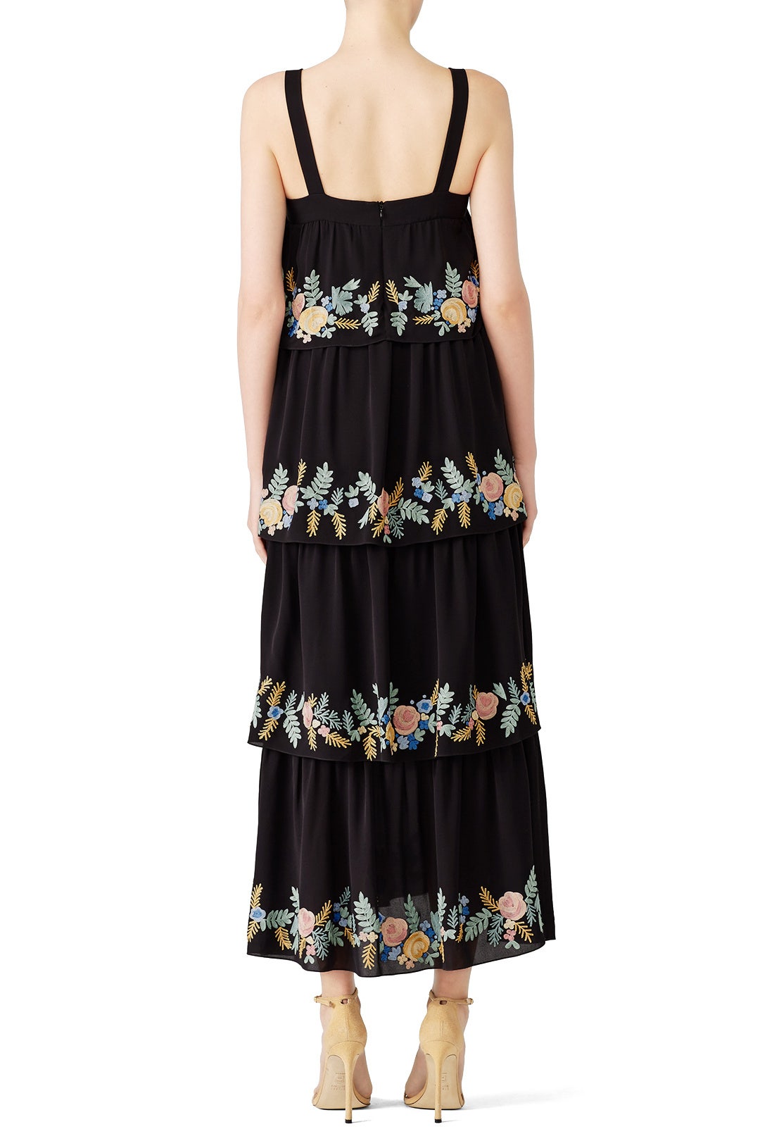 Black Salma Midi Dress by Vilshenko 1