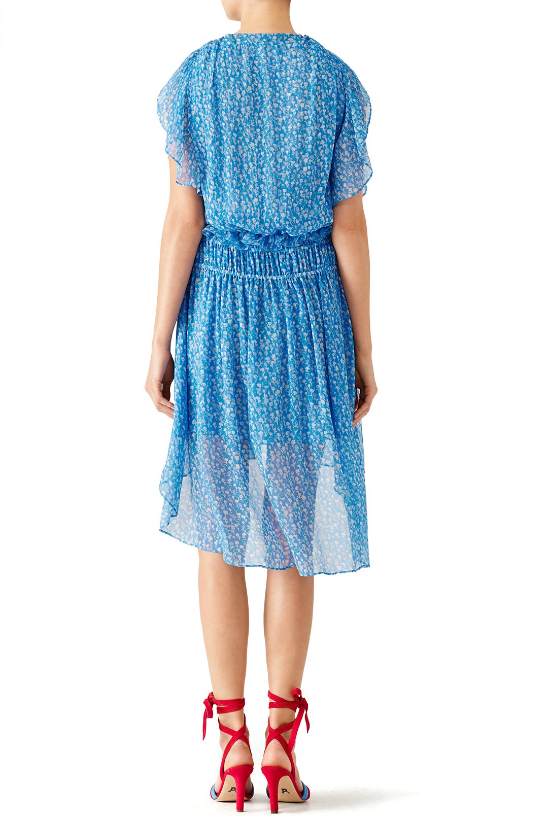 Blue Floral Dot Dress by The Kooples 1