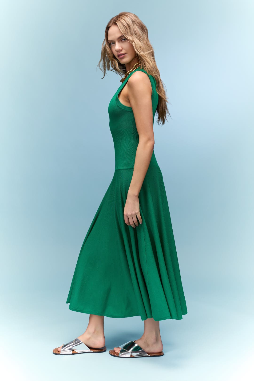 Knit Fit And Flare Midi Dress by PLAN C x RTR | Rent the Runway