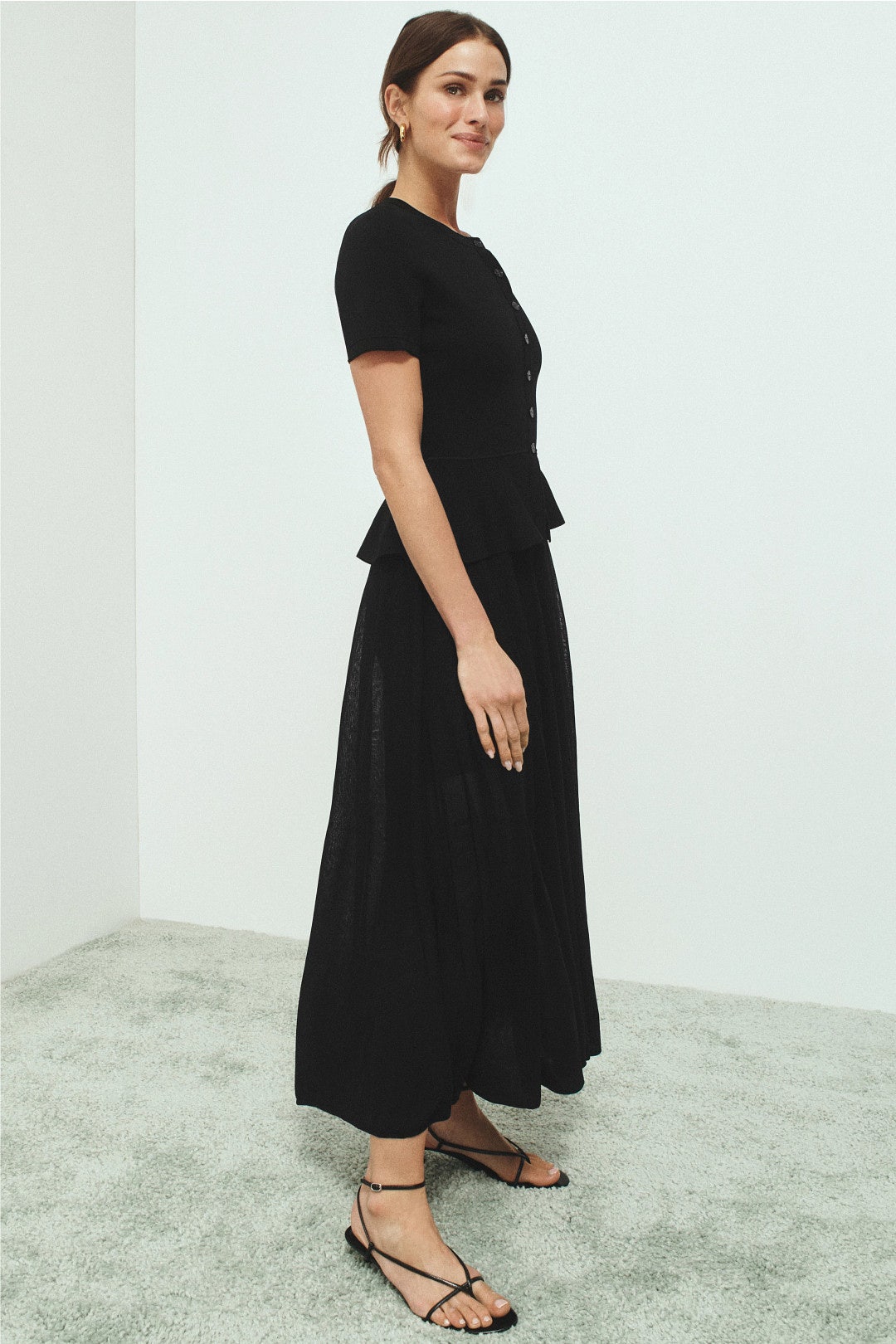 Judith Peplum Maxi Dress by Sandro 1