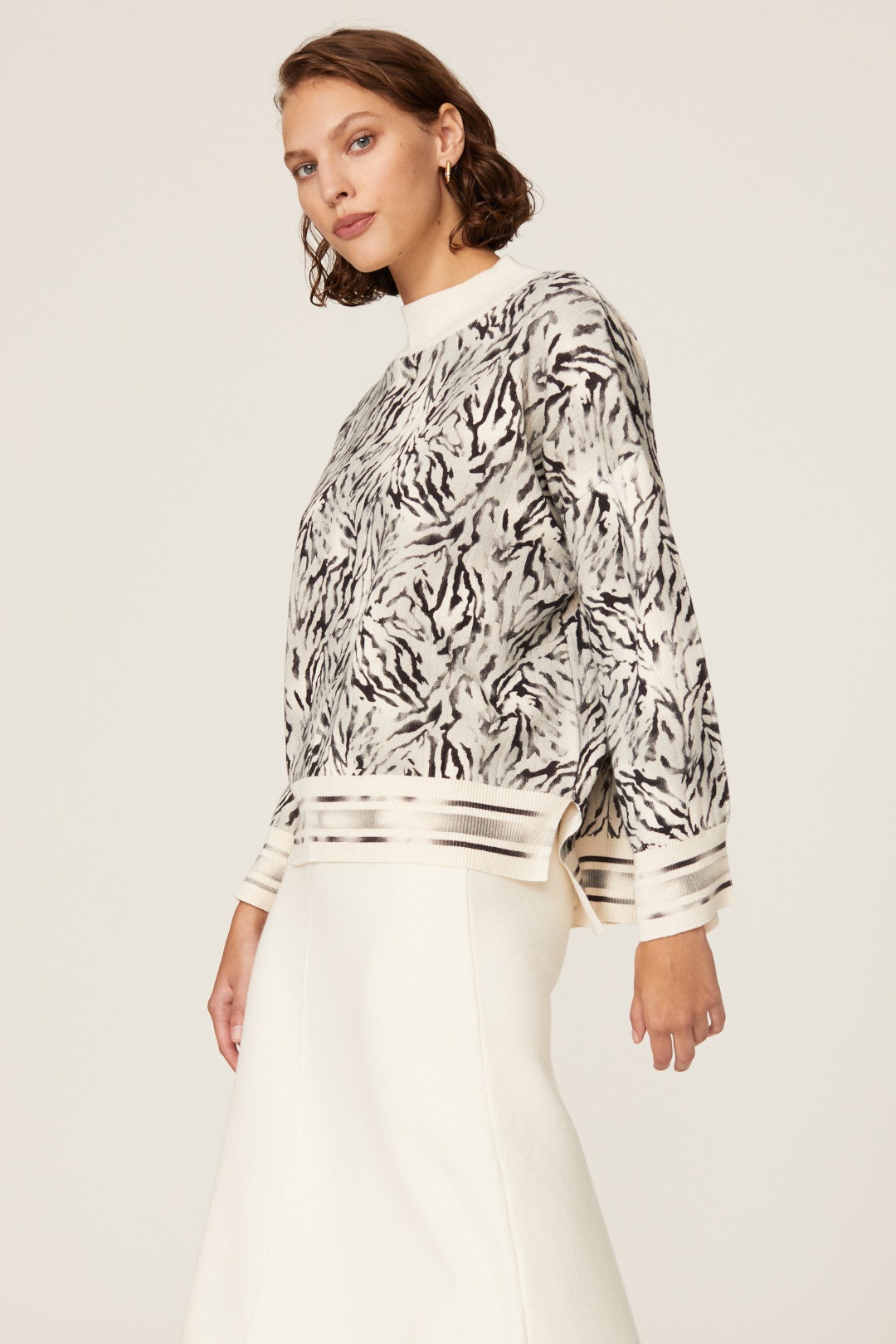 Printed Mock Neck Sweater by Victor Alfaro x RTR 2