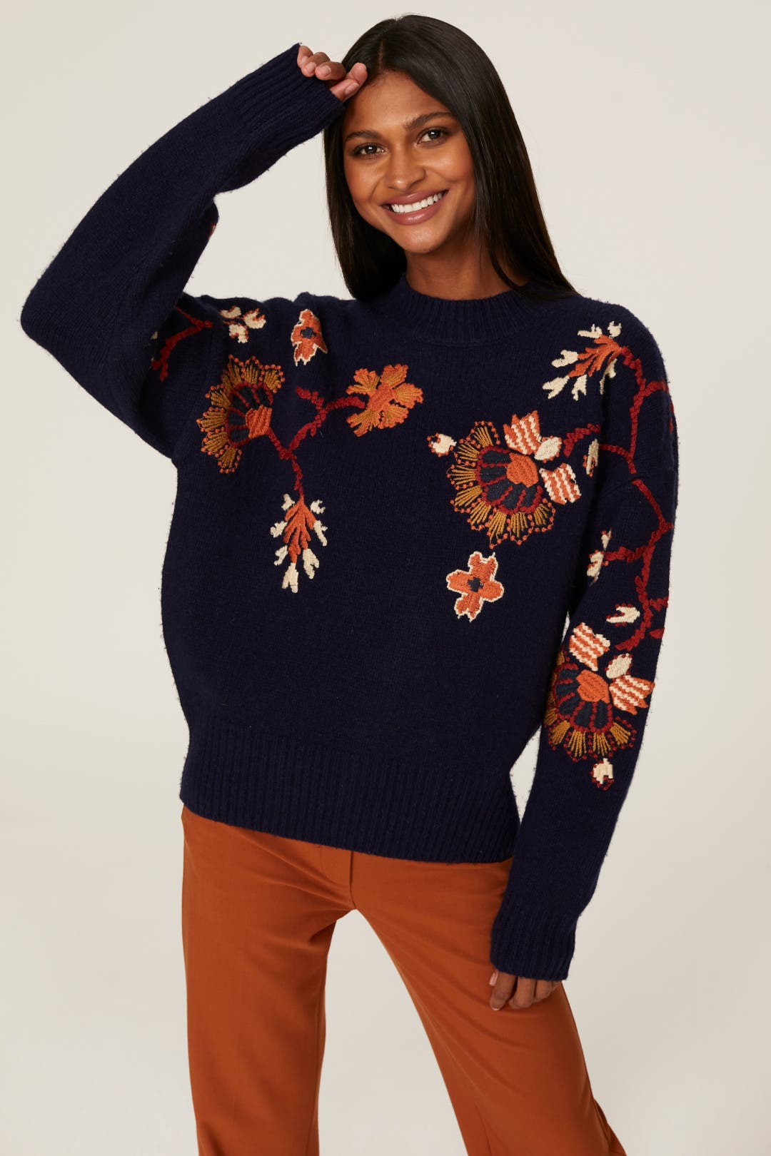 Soave Embroidered Sweater by Vanessa Bruno | Rent the Runway