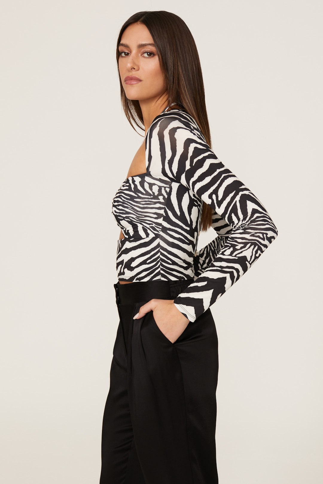 Adria Zebra Crop Top by AFRM 1