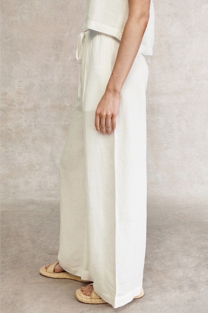 Birdie Linen Wide Leg Trouser by French Connection - Photo 1