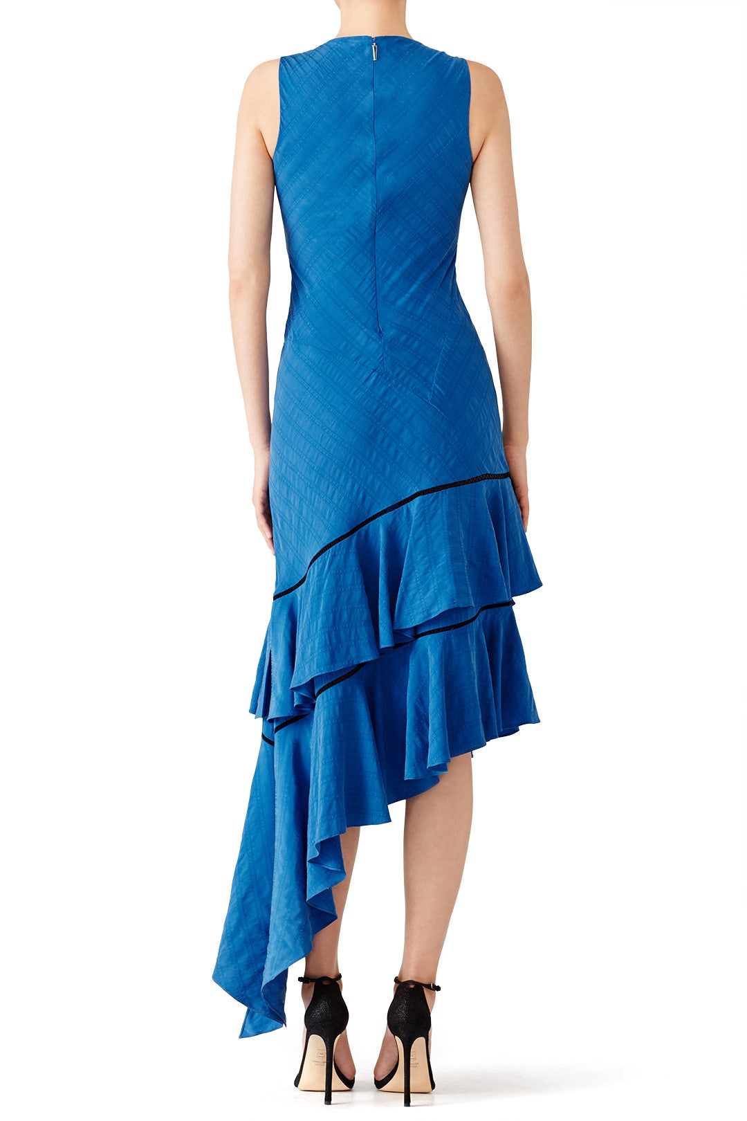 Azure Blue Ruffle Dress by Prabal Gurung 1
