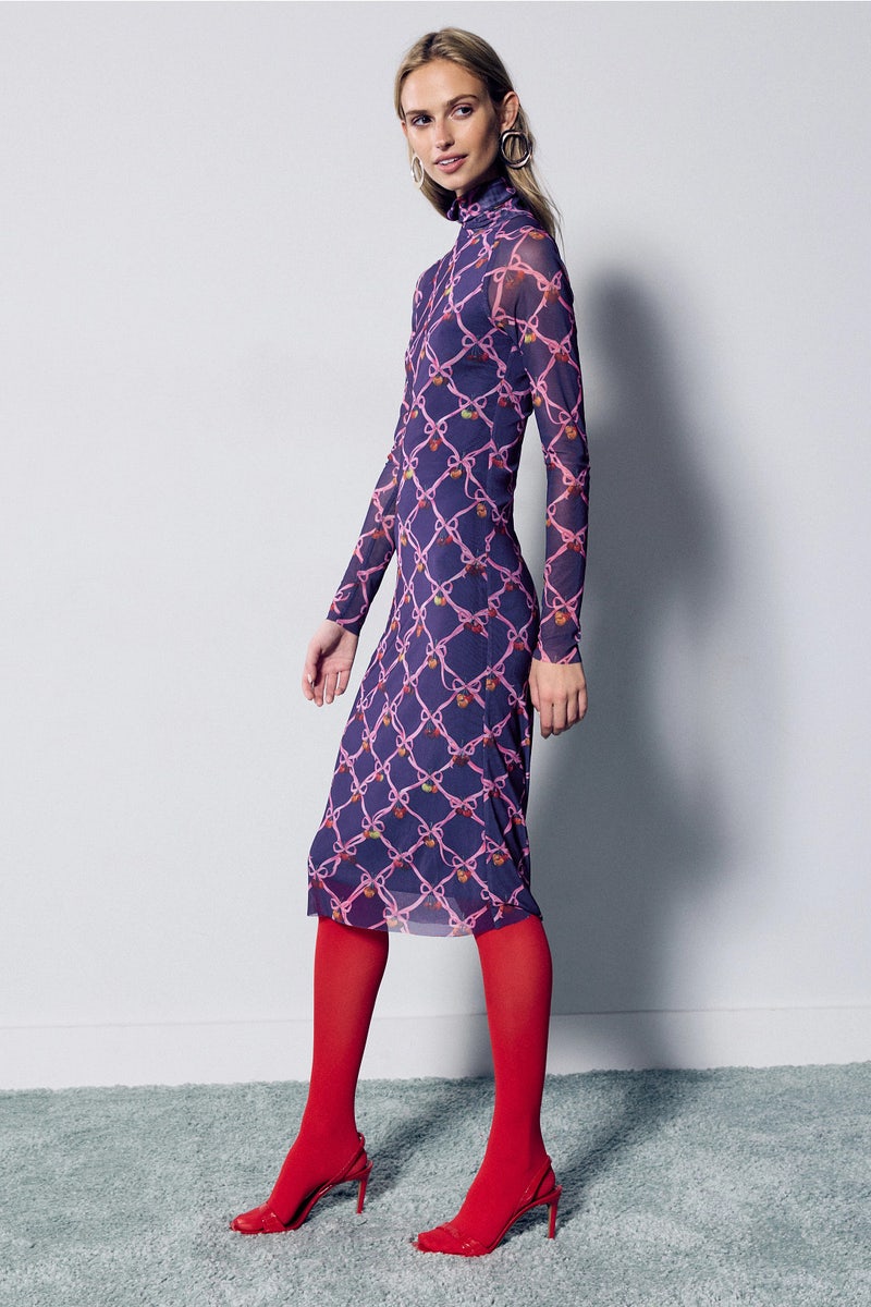 Shailene Mesh Turtleneck Dress by AFRM | Rent the Runway