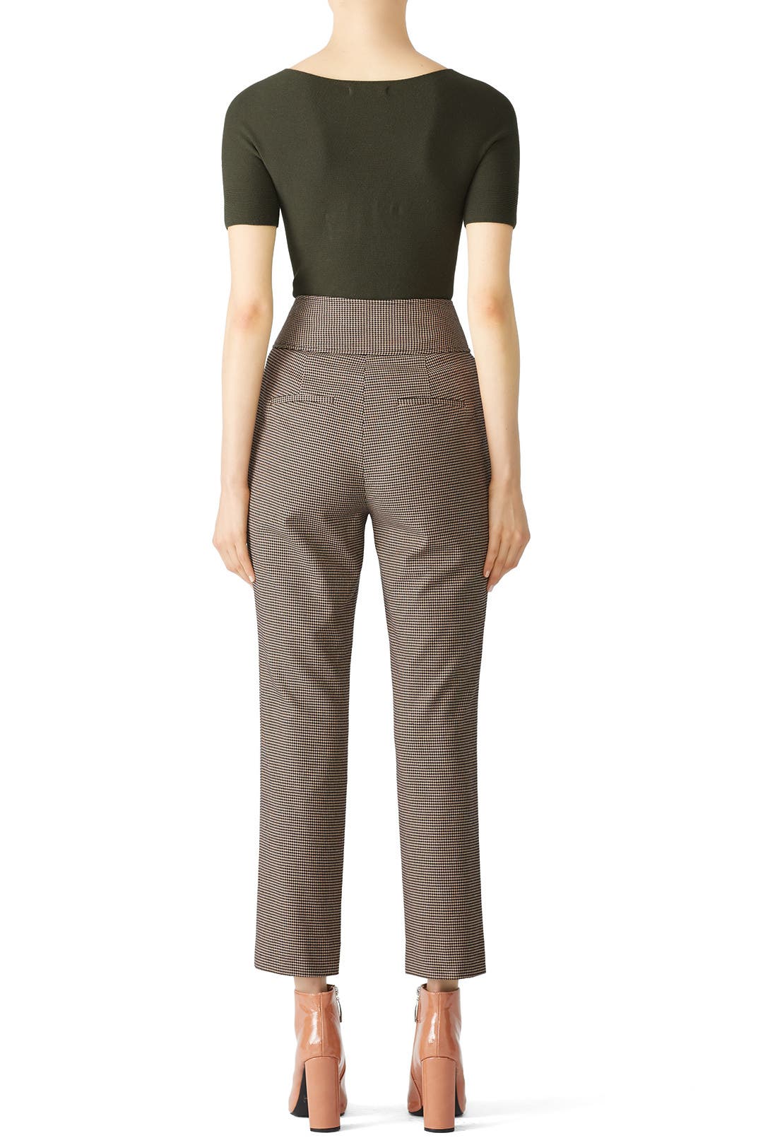 パンツ ROCHAS Houndstooth pants Rochas Houndstooth Pants Wide in Grey | THE LIST