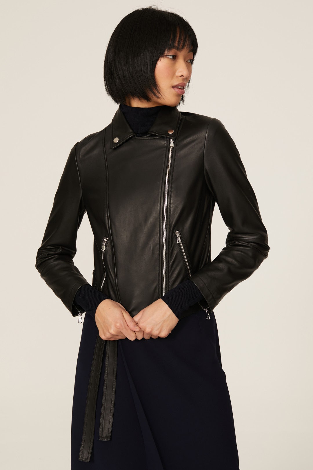 Leather Moto Jacket by Emporio Armani 1