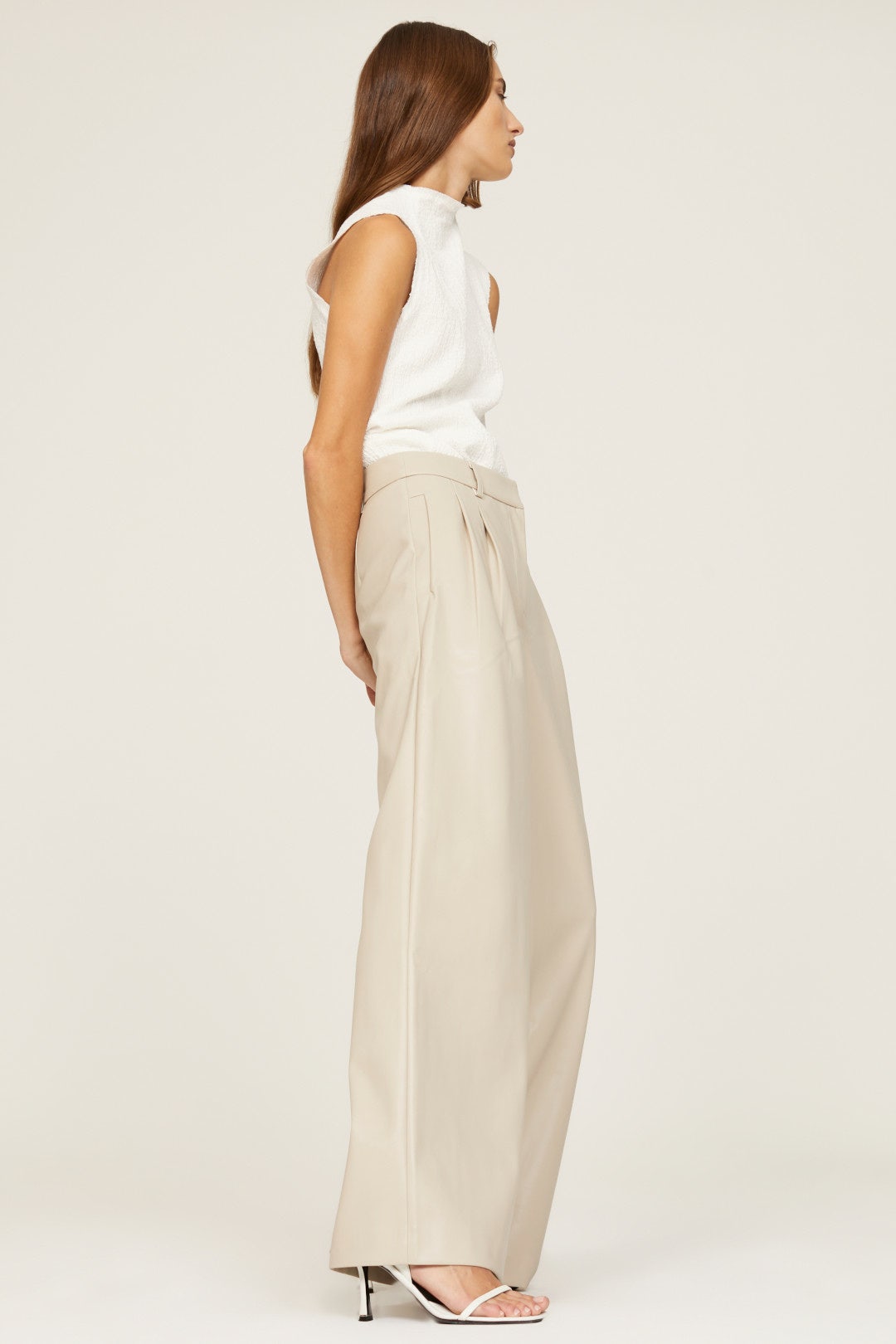 Wide Leg Faux Leather Pants by Saunders x RTR 1