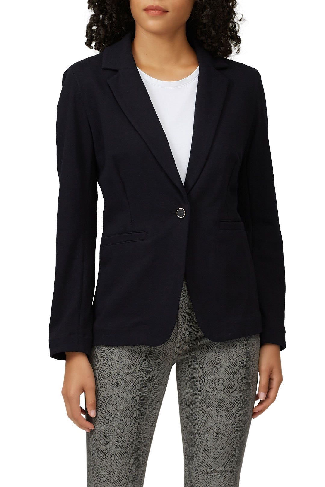 Black Knit Blazer by KINLY 1