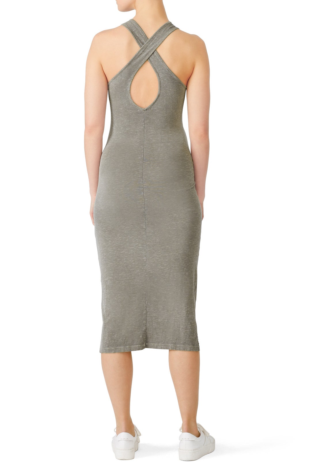 Moss Cross Back Maternity Dress by Sundry 2