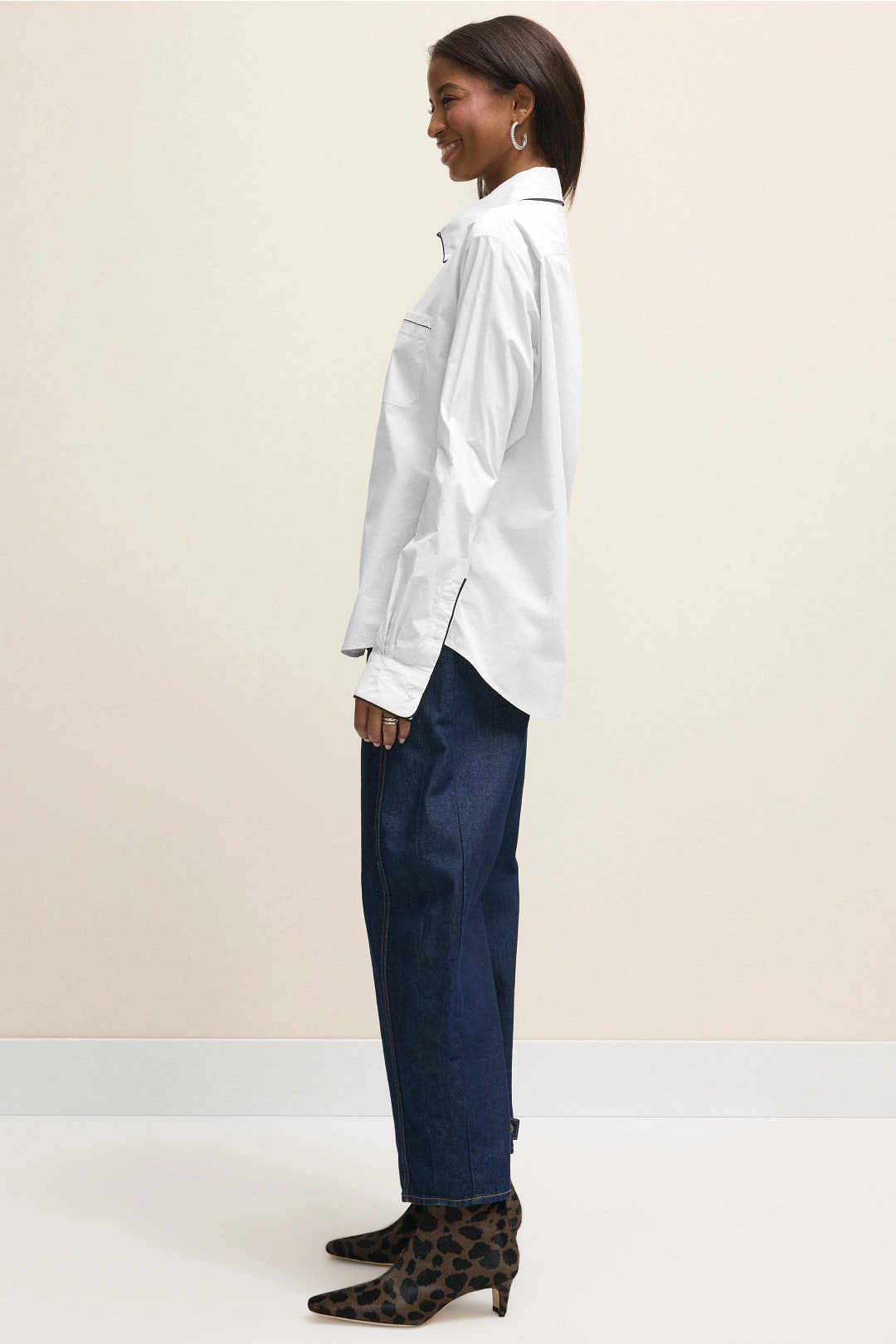 Contrast Trimmed Oversized Shirt by Yigal Azrouël 1