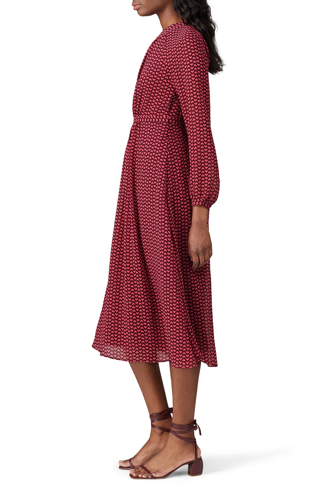 Red Heart Printed Dress by Boden 1