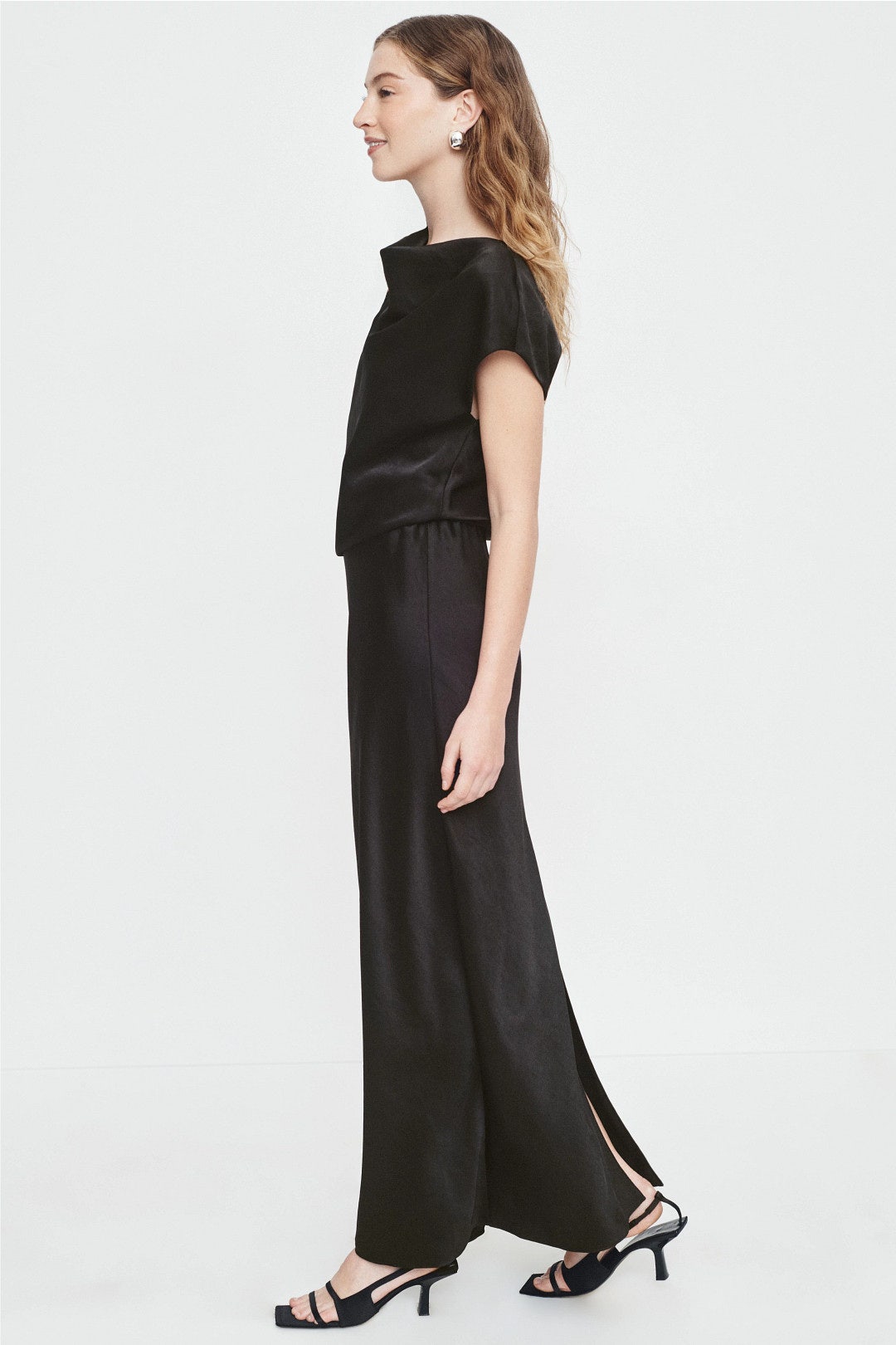 Draped Cowl Neck Dress by VINCE. 1