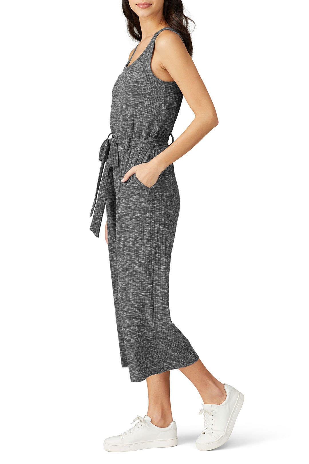 Grey Devin Knit Jumpsuit by B Collection by Bobeau 1