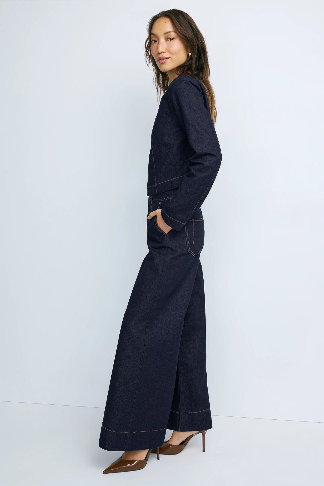 Sparkly Wide Leg Jeans by Derek Lam 10 Crosby x RTR | Rent the Runway