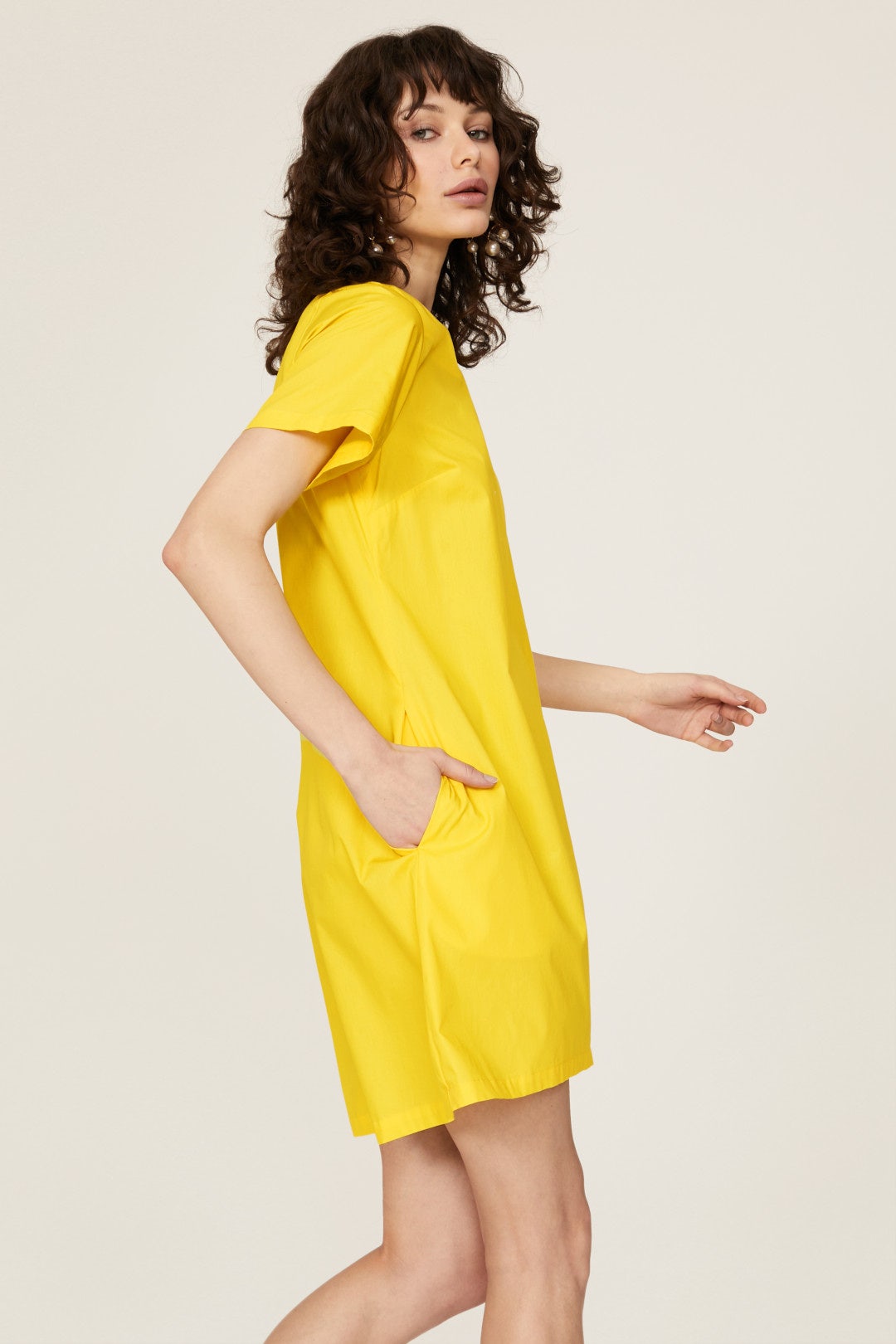Yellow T-Shirt Dress by Osman Yousefzada x RTR 1