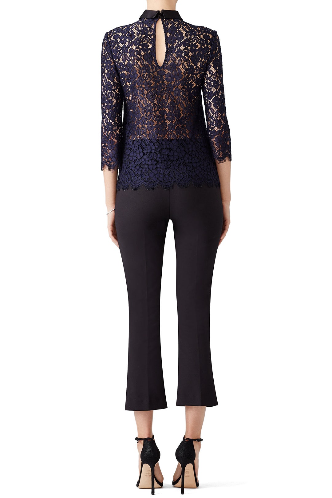 Navy Oliver Lace Top by Rachel Zoe 2