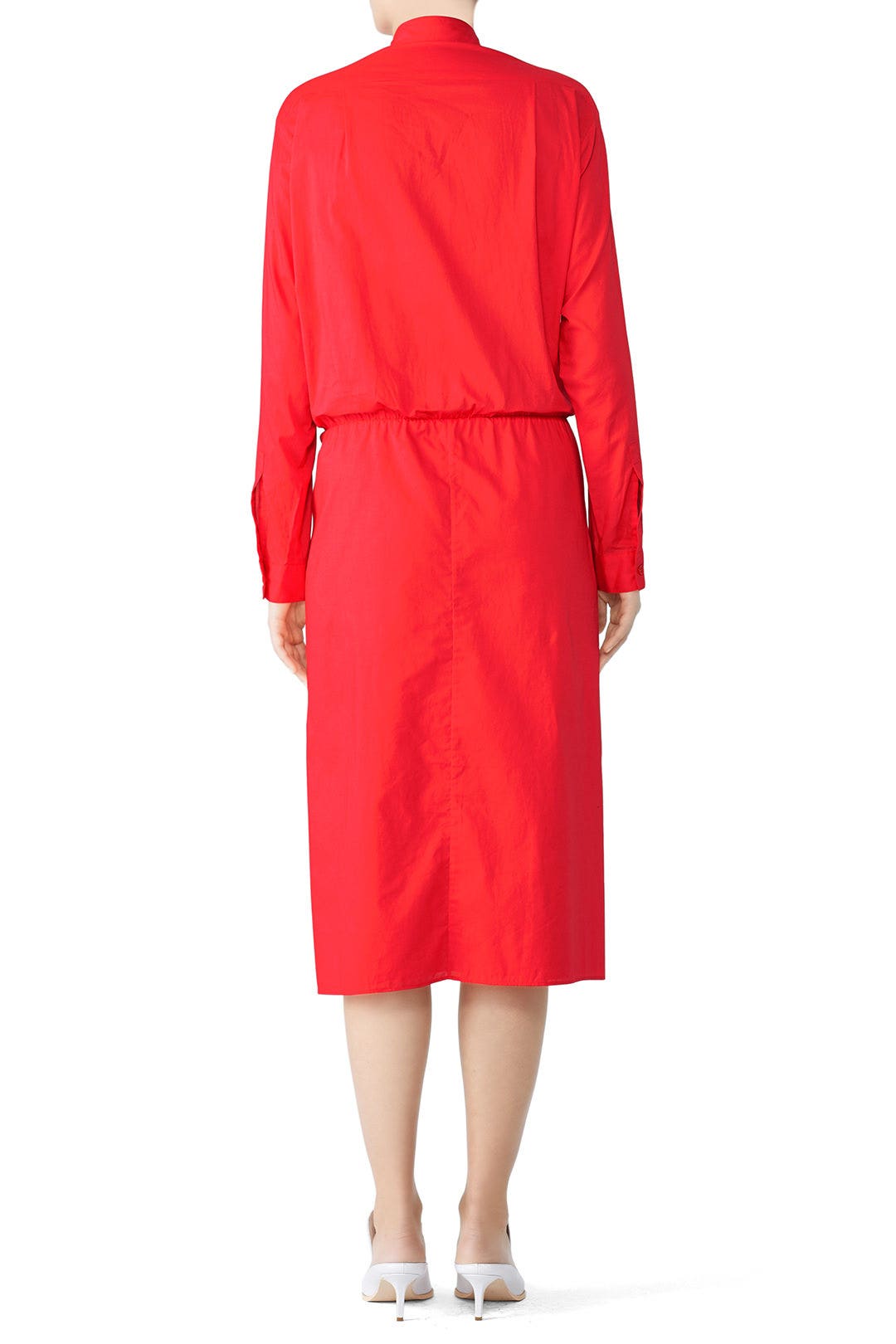 Red Bow Front Shirtdress by Tome 1