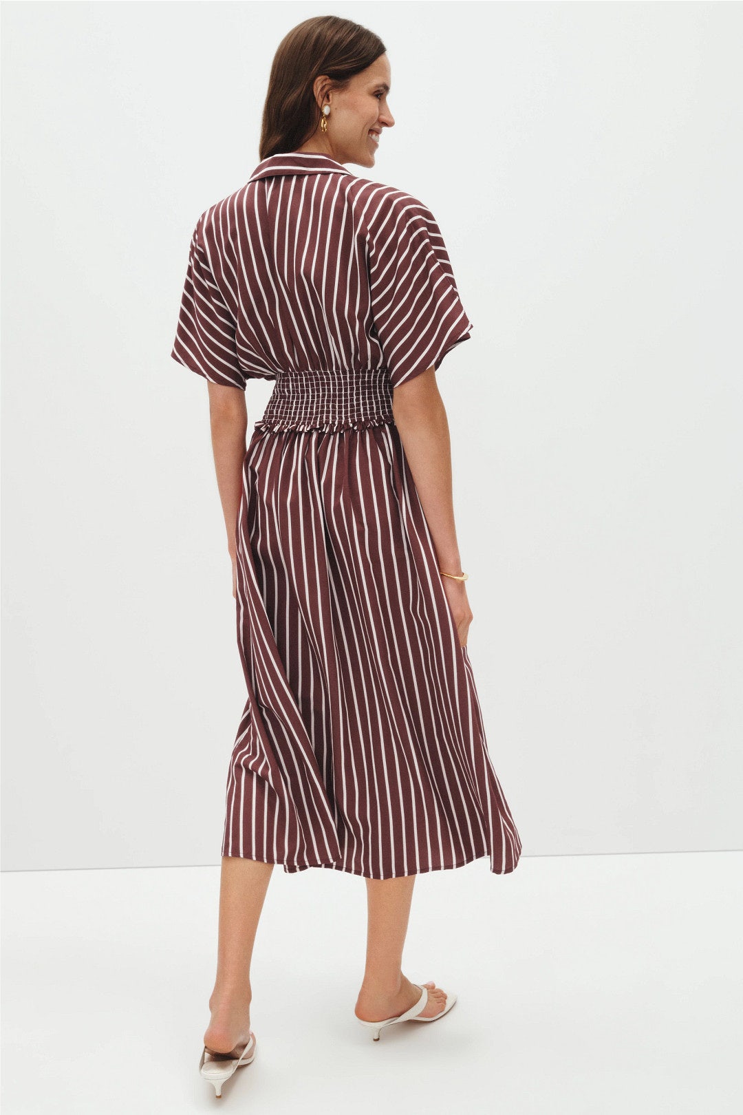 Striped Short Sleeves Midi Dress by Claudie Pierlot 2