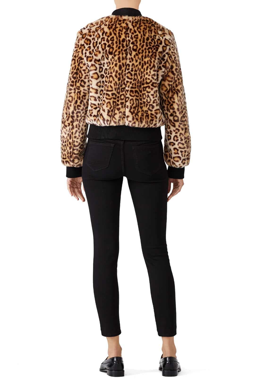 ジャケット・アウター MM22 ITALYMODE LEOPARD DEERSKIN JACKET Leopard Faux Fur Bomber by kate spade new york | Rent the Runway