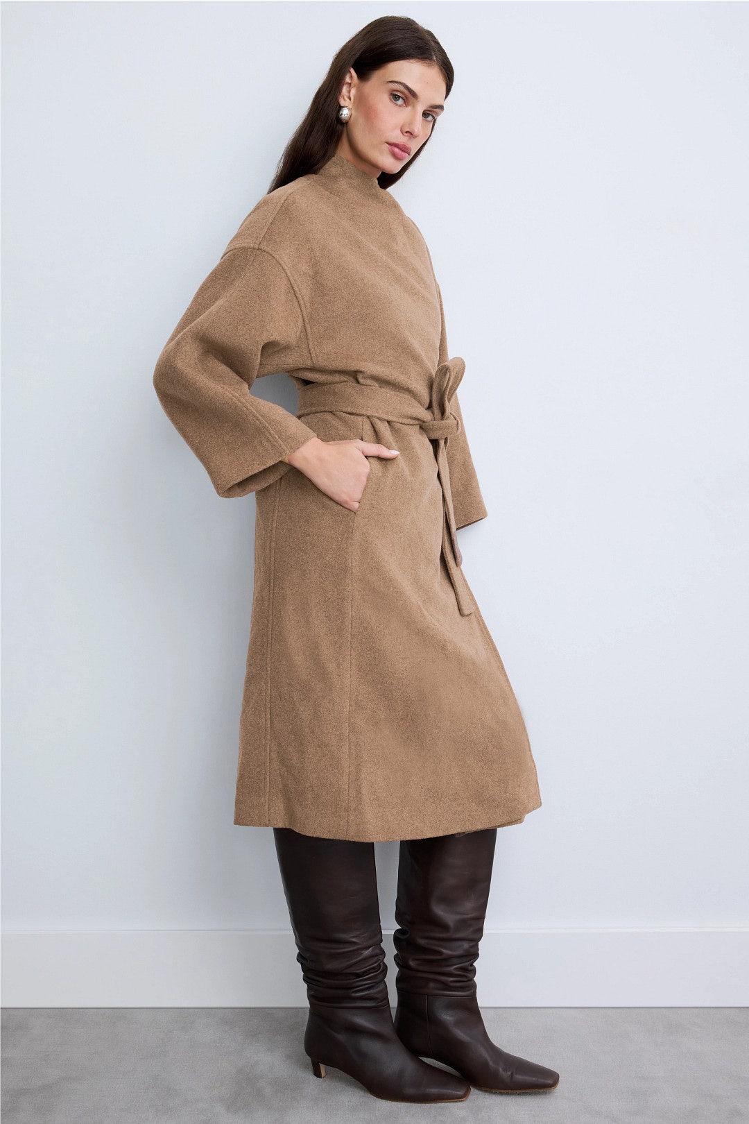Elaxi Wrap Coat by ASTR the Label 1