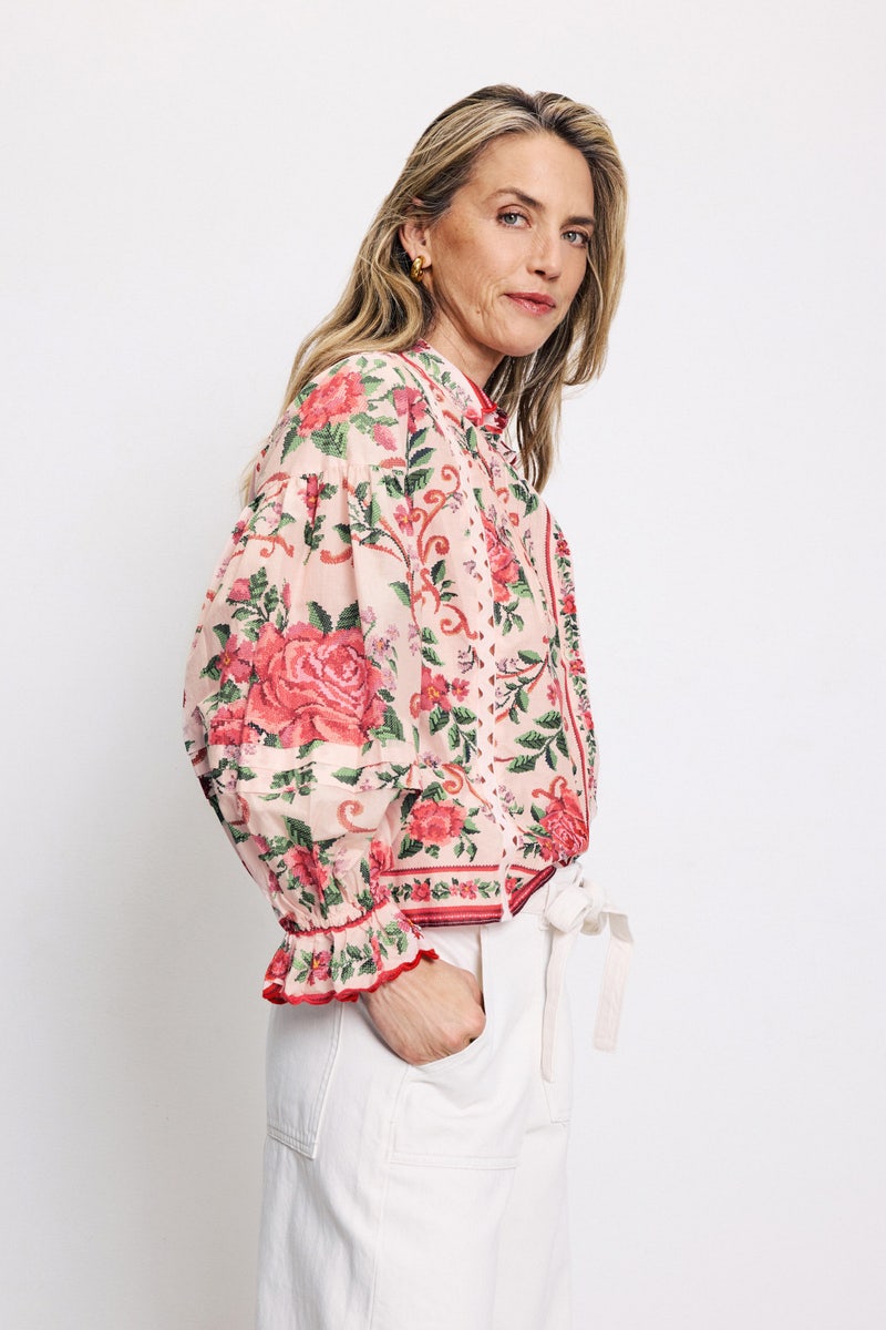 Flower Tapestry Pink Shirt by FARM Rio - Photo 1