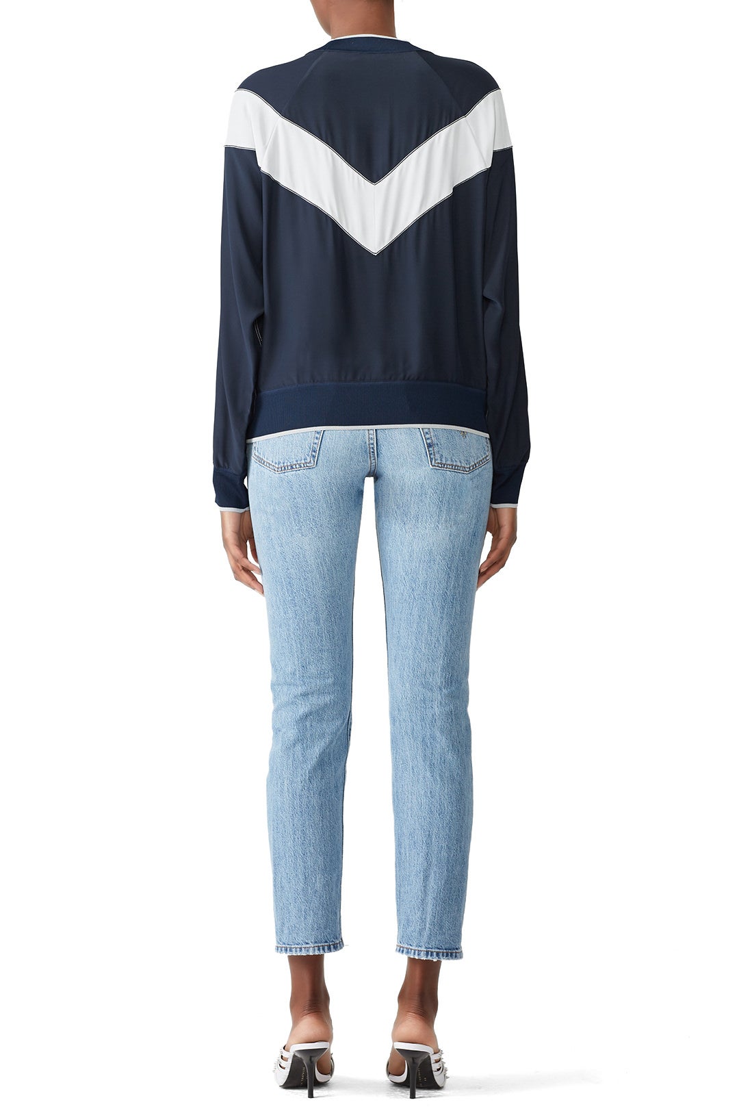 Hannah Chevron Silk Top by rag & bone 2