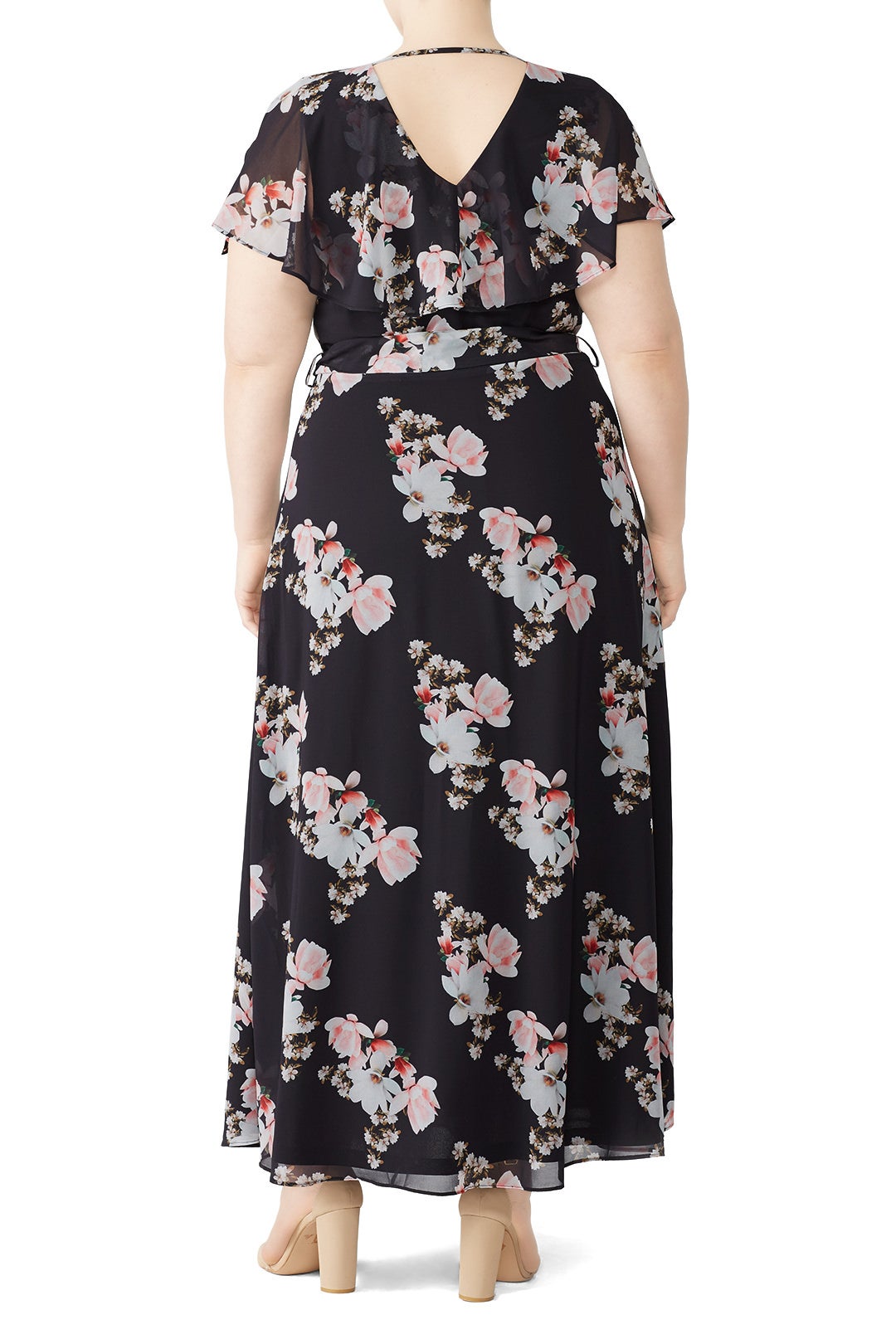 Black Floral Printed Maxi by City Chic 2