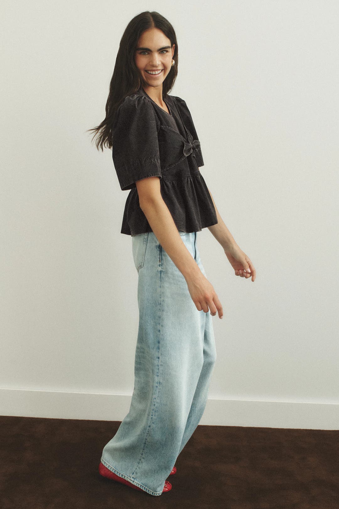 Tie Front Top by GANNI | Rent the Runway