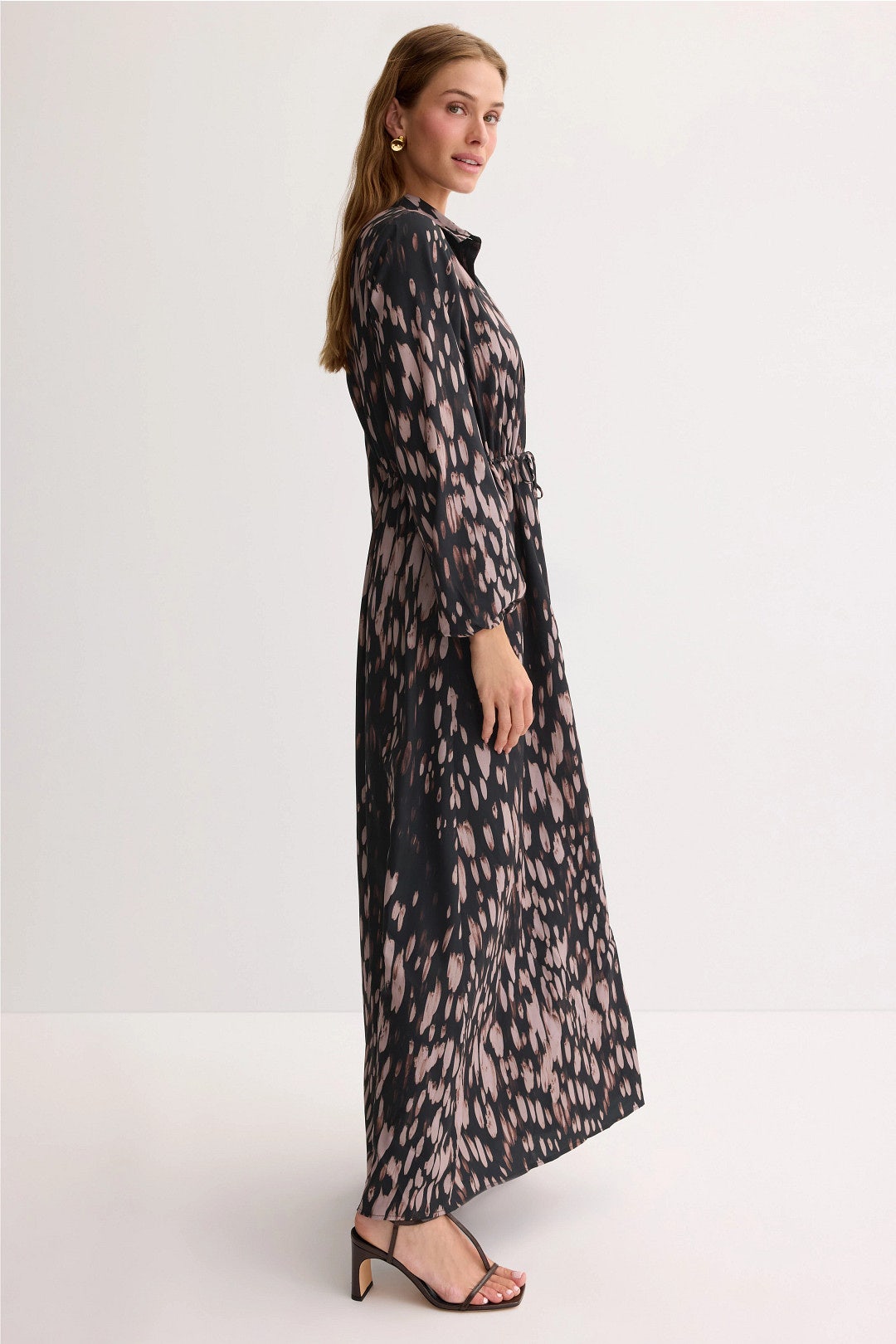 Watercolor Animal Print Shirt Dress by Hutch 1