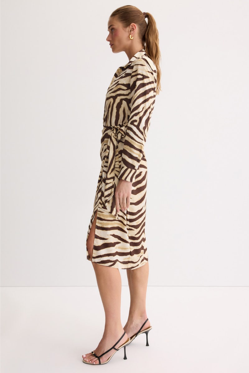 Animal Print Wrap Midi Dress by Lauren Ralph Lauren - Photo 1
