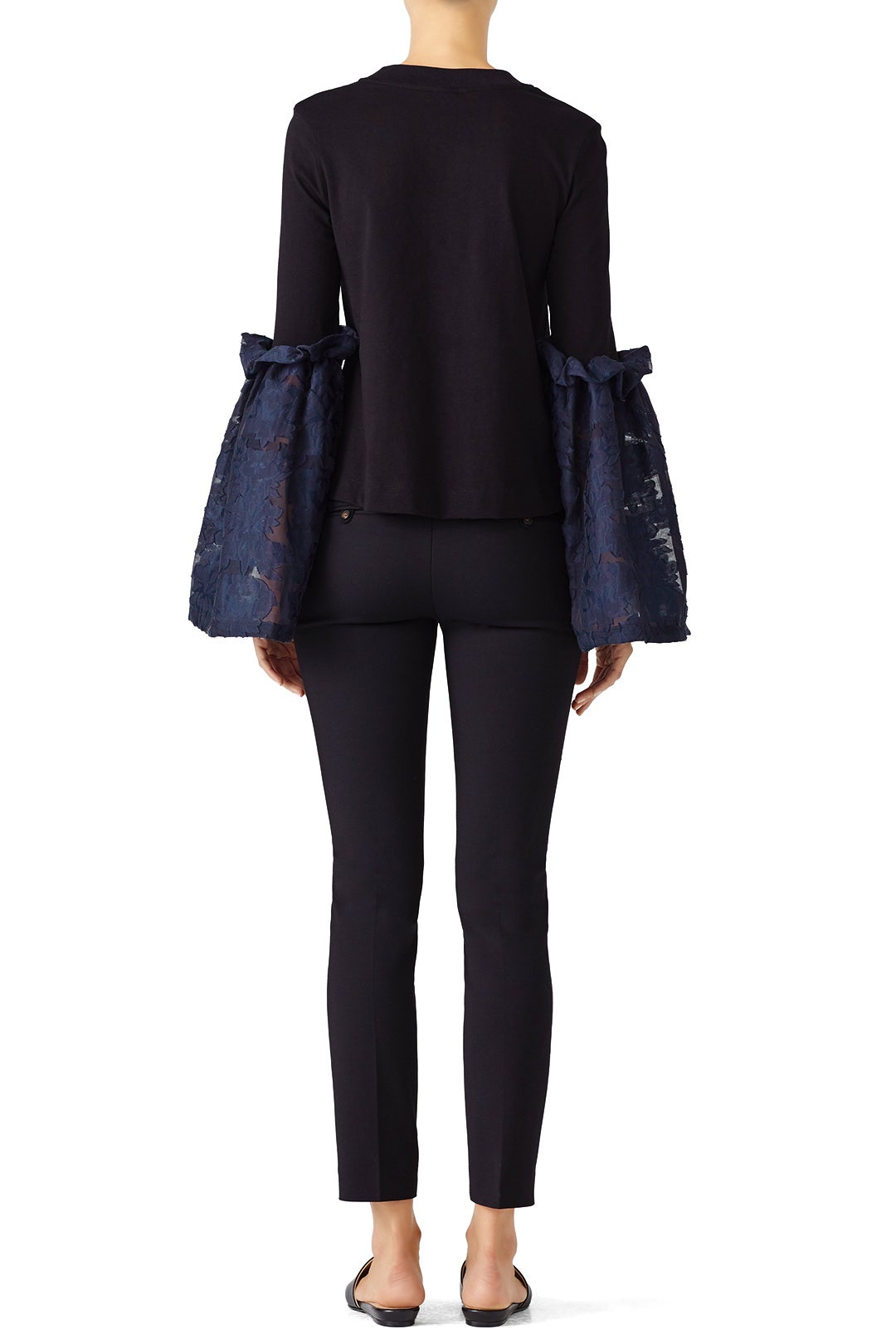 Black Lace Bell Top by Mother of Pearl 2